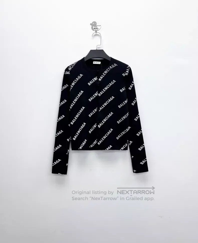 Balenciaga Balenciaga Black and white barrage stretchy slim fit knit Size M / US 6-8 / IT 42-44 - 1 Thumbnail