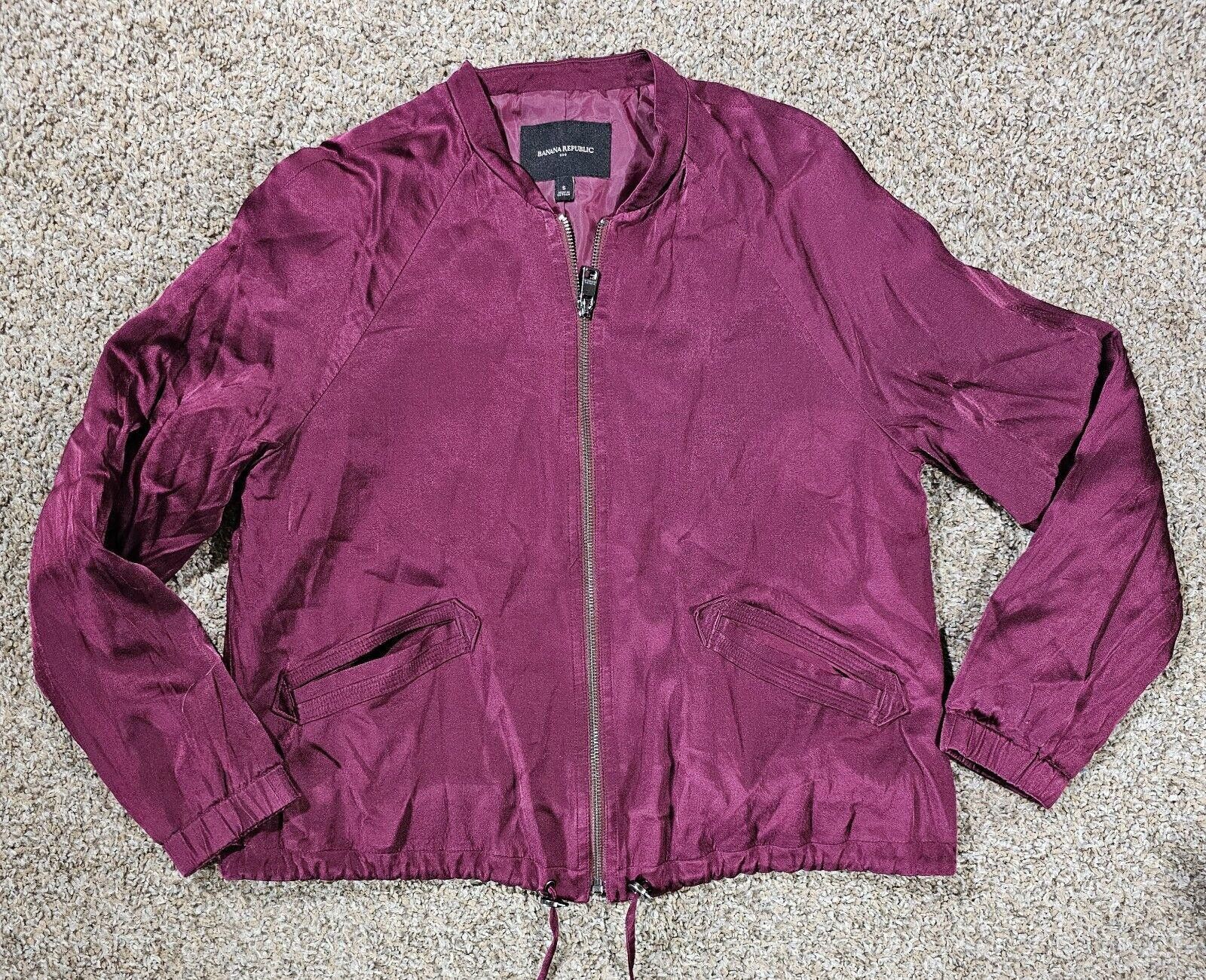 Banana Republic Banana Republic beet root fall 2018 Bomber jacket Full Zip S Size S / US 4 / IT 40 - 1 Thumbnail