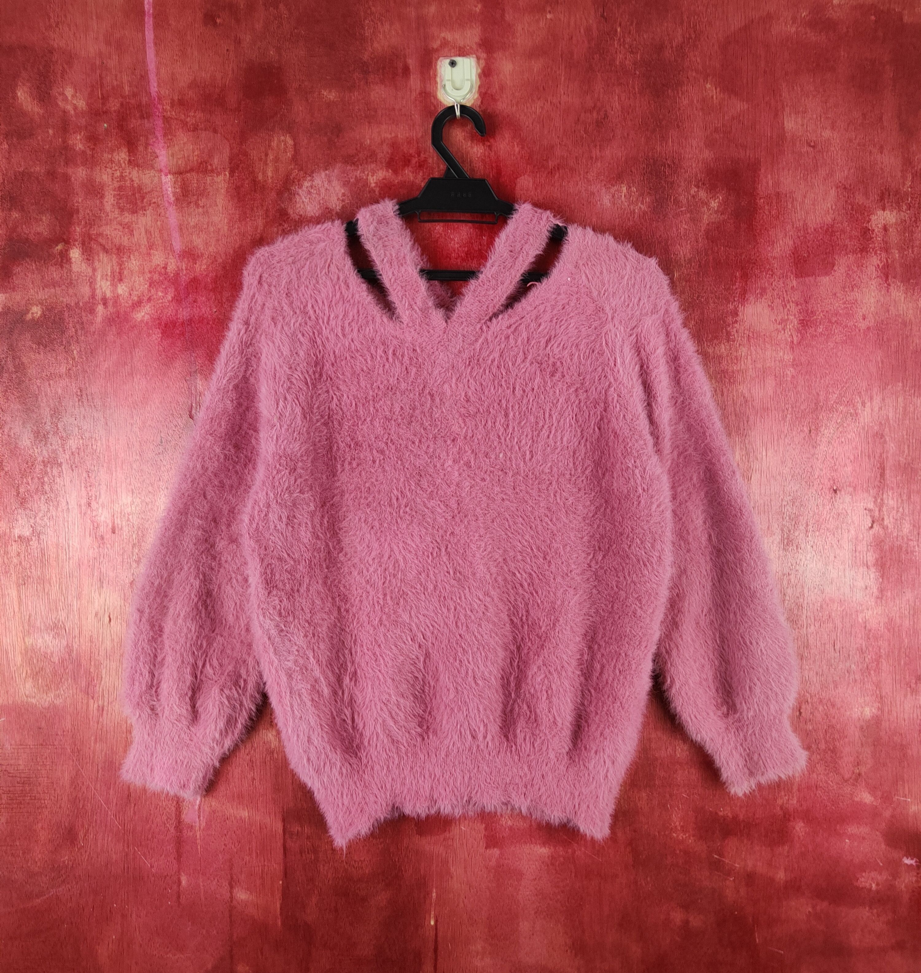 Homespun Knitwear × Japanese Brand × Vintage Japanese Brand Pink Shag Shaggy Fur Mohair Knitwear #S2176 Size M / US 6-8 / IT 42-44 - 1 Thumbnail