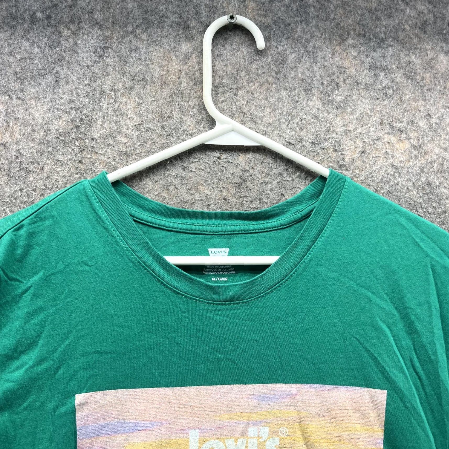 Levi's Levi's Shirt Men XL Green Cotton Logo Crewneck T-Shirt Casual All Seasons Vintage: No Size US XL / EU 56 / 4 - 2 Thumbnail
