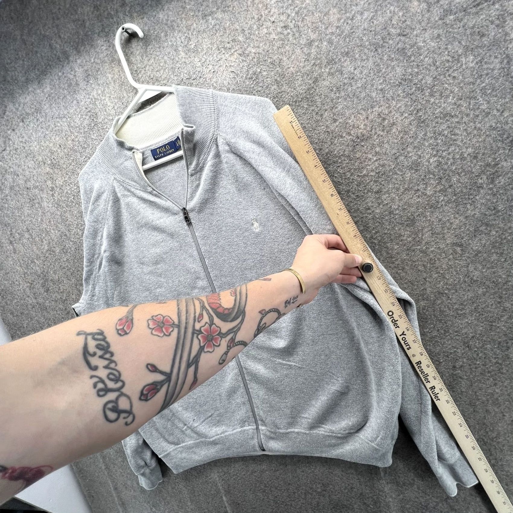 Polo Ralph Lauren Polo Ralph Lauren Sweater Mens L Gray Full Zip Mock Neck Knit Pony Logo Bomber Size US L / EU 52-54 / 3 - 5 Thumbnail