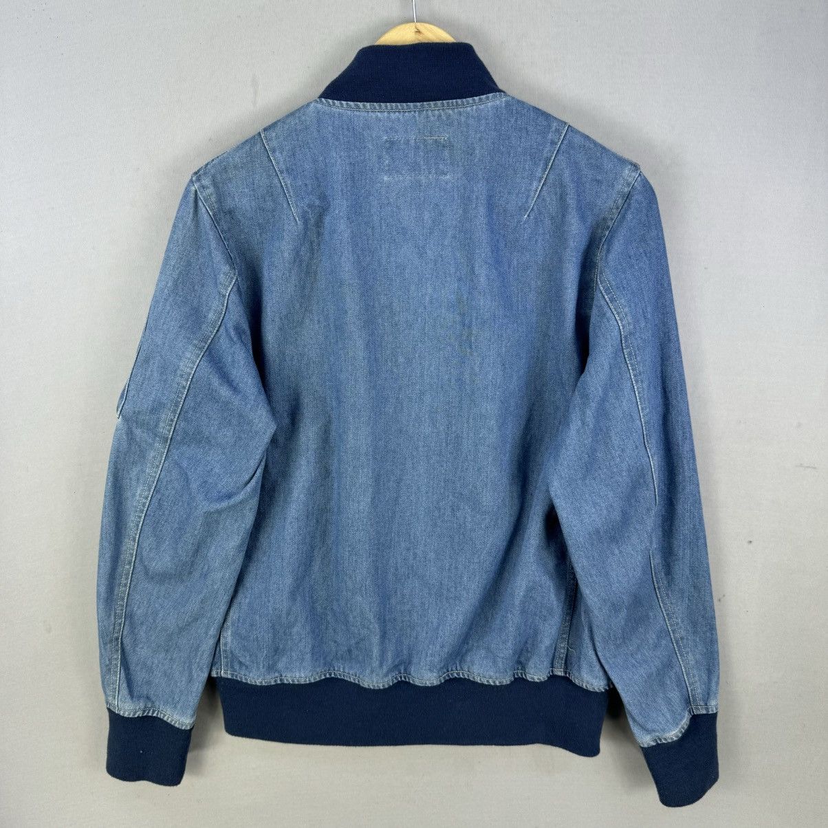 Japanese Brand Purple And Yellow Denim MA-1 Bomber Jacket Size US M / EU 48-50 / 2 - 5 Thumbnail