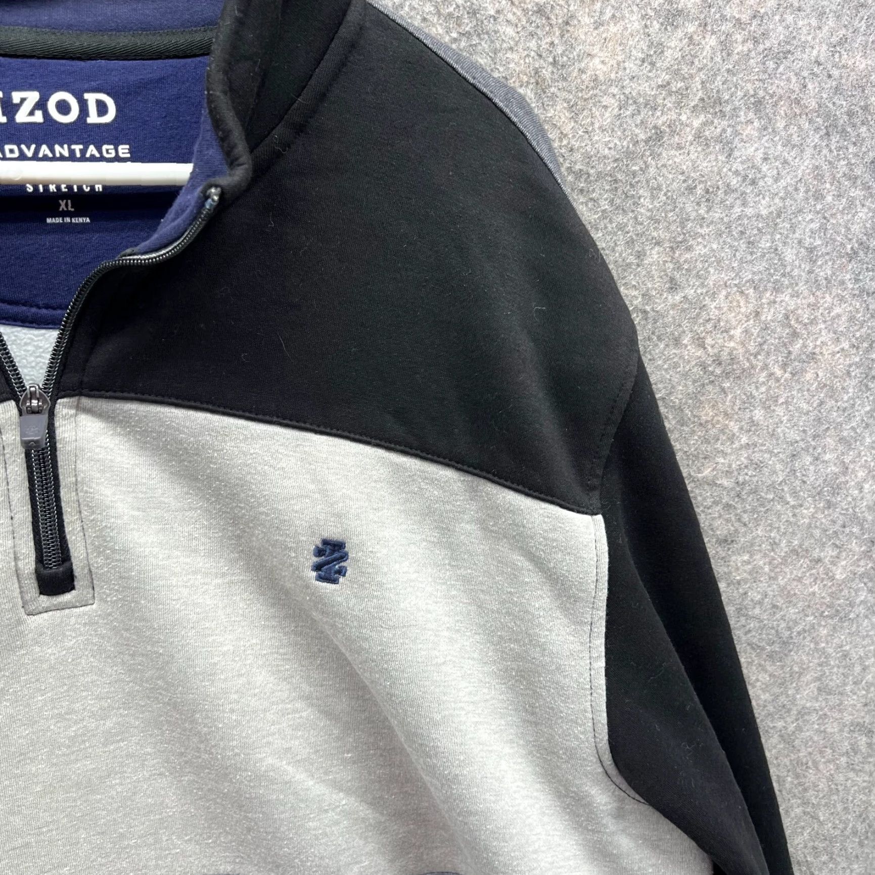 Izod VINTAGE Izod Sweater Mens XL Black Quarter Zip Pullover Advantage Performance Stretch Size US XL / EU 56 / 4 - 6 Thumbnail