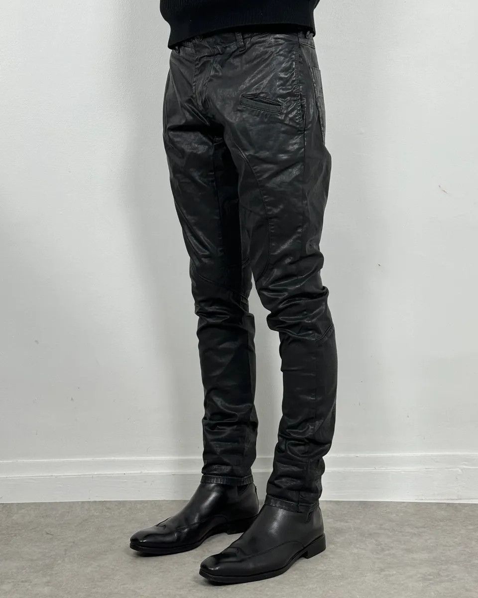 Versace 2000s Versace Black Eco Slim Leather Biker Pants Size US 32 / EU 48 - 3 Thumbnail