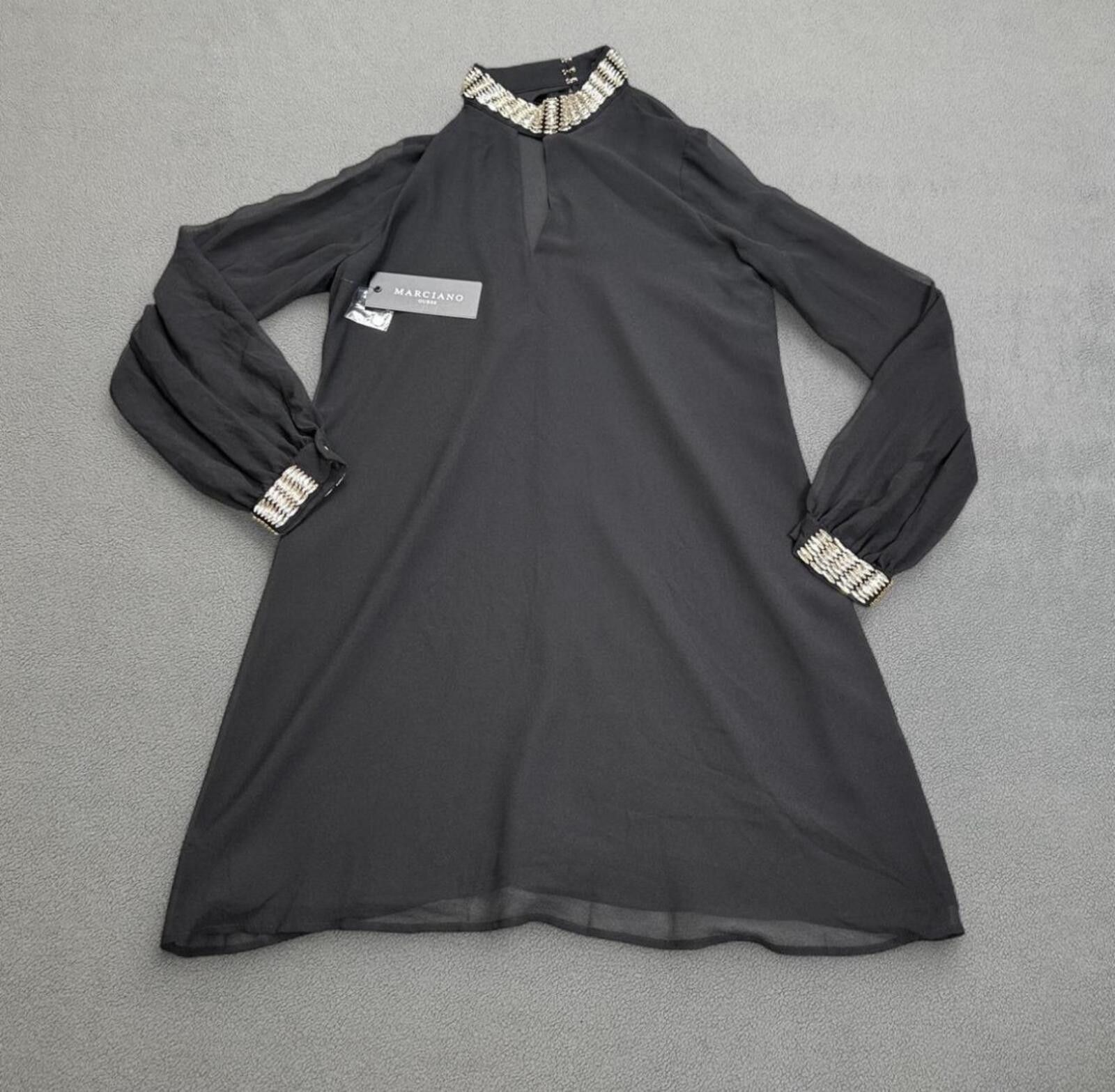 Georges Marciano Marciano Guess Leila Black Tunic Dress Collar NWT Small Size S / US 4 / IT 40 - 1 Thumbnail