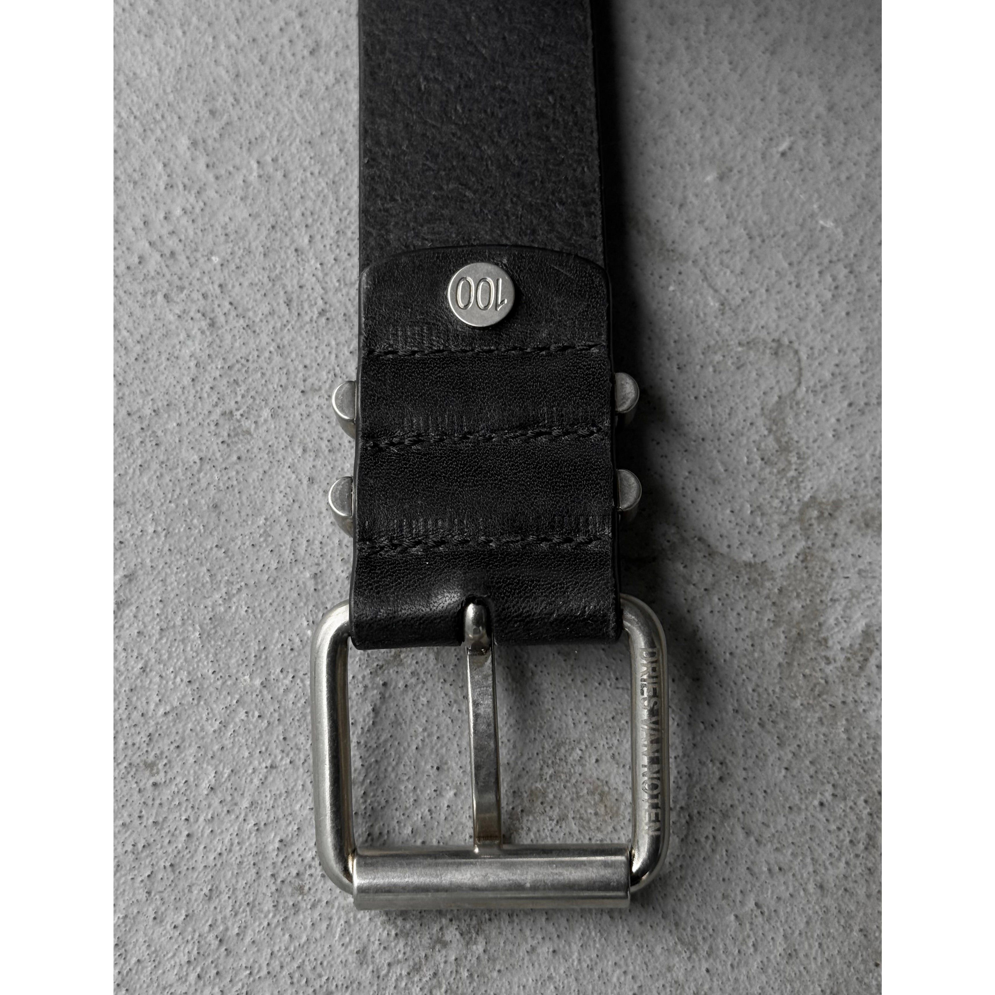 Dries Van Noten AW20 Studded Metal Leather Belt