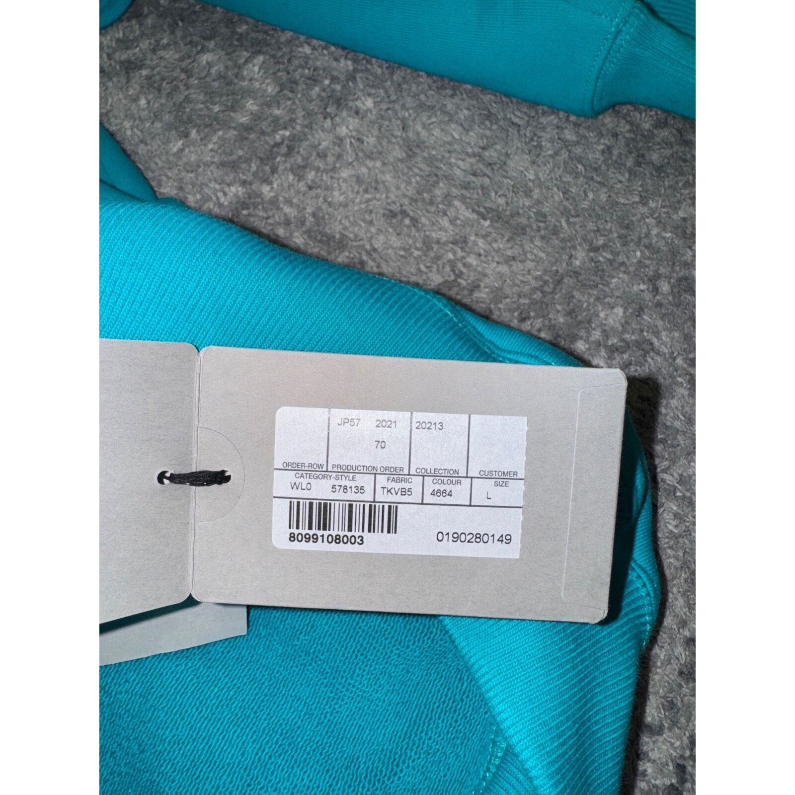 Balenciaga Balenciaga Logo Oversized Turquoise Blue Hoodie Cotton Large Size US L / EU 52-54 / 3 - 8 Thumbnail