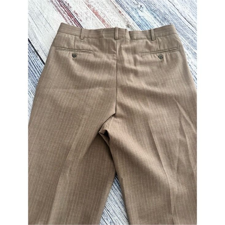 Lands' End Vintage Lands’ End 100% Wool Tailored Pleat Front Dress Pant Size US 35 - 5 Thumbnail