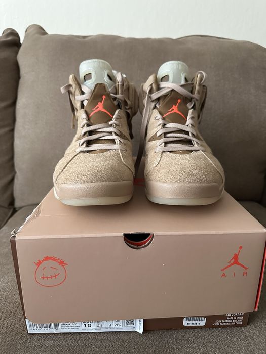 travis scott jordan 6 retro british khaki
