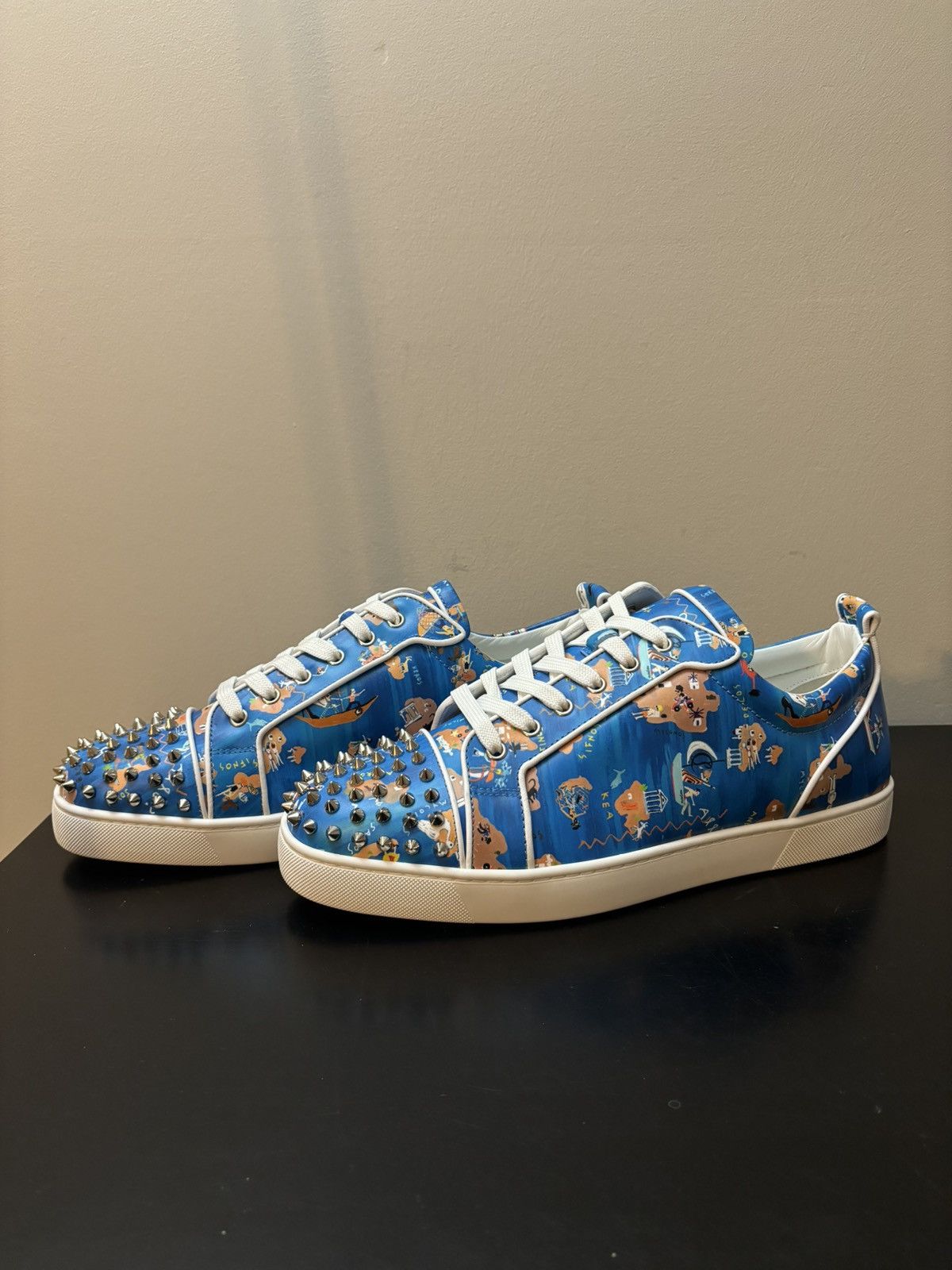 Christian Louboutin Loubishark Glitter Iridescent Sneakers