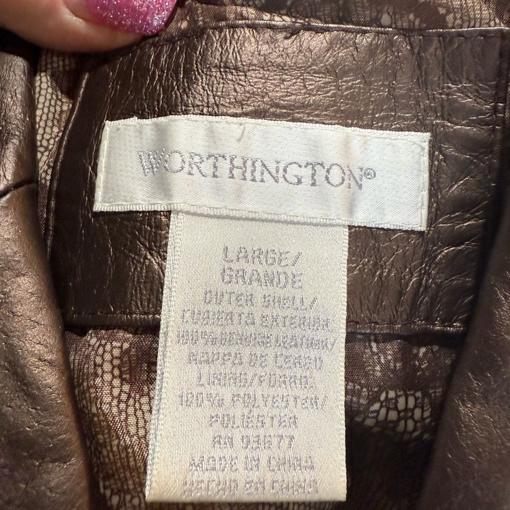 Worthington Worthington, genius, leather blazer size large Size L / US 10 / IT 46 - 5 Thumbnail
