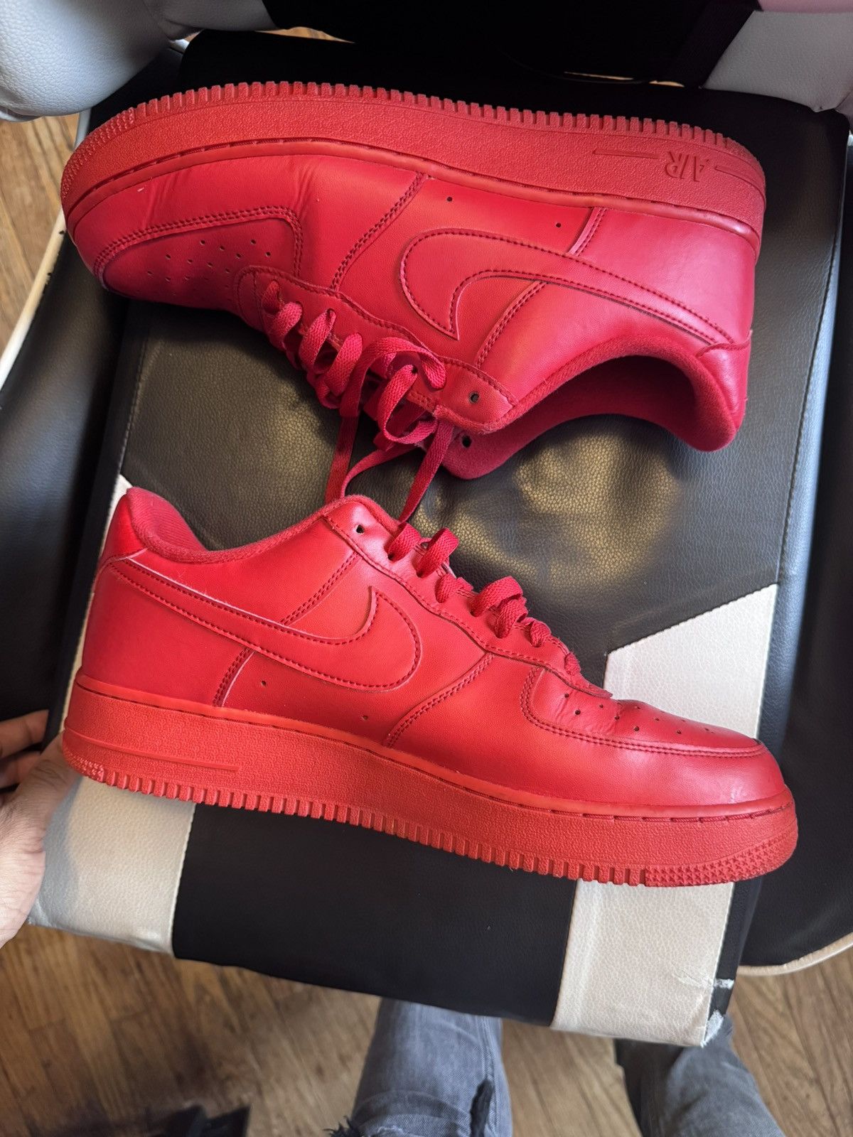 Nike Air Force 1 Low (Triple Red) Size US 12 / EU 45 - 5 Thumbnail