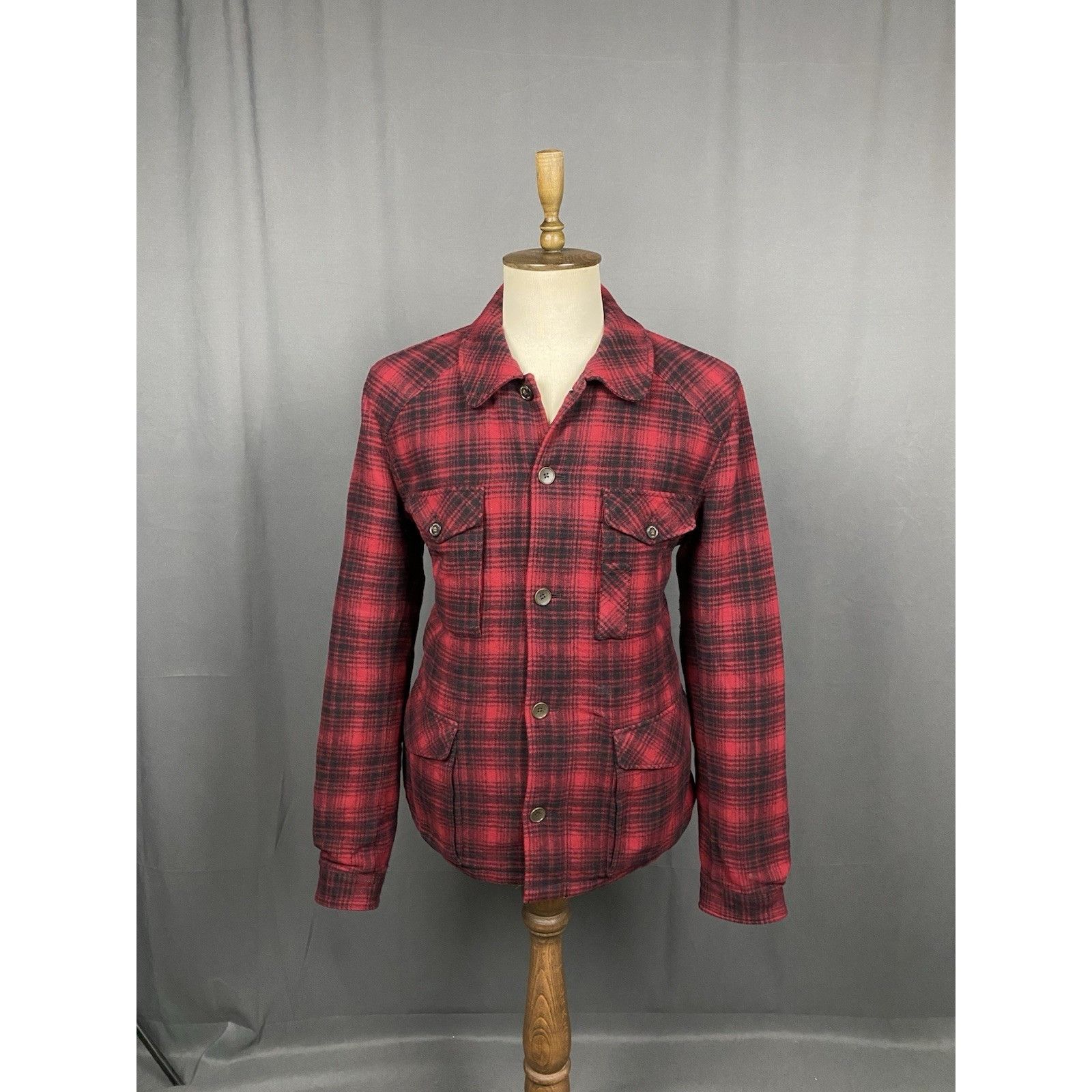 Paul Smith Paul Smith Men's Red Checked Wool Country Jacket Coat Size L Size US L / EU 52-54 / 3 - 4 Thumbnail