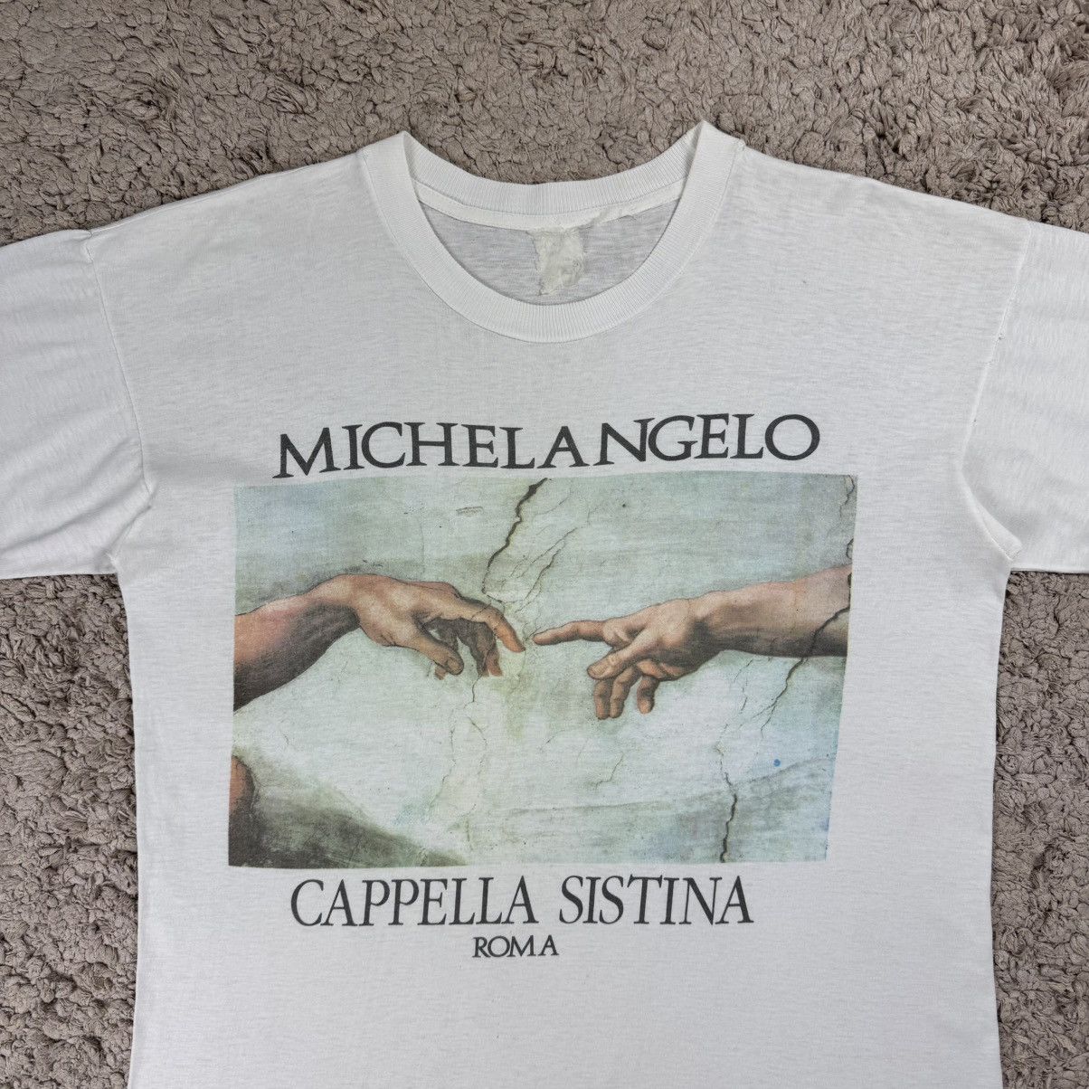 Vintage Vintage Art Michelangelo Cappelia Sistina Roma T-shirt Size US M / EU 48-50 / 2 - 5 Thumbnail