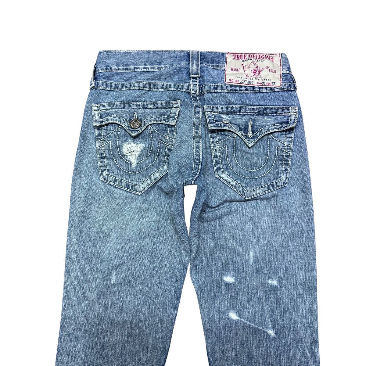 True Religion True Religion Joey Big T Distressed Denim Flare Jeans Size US 31 - 10 Thumbnail