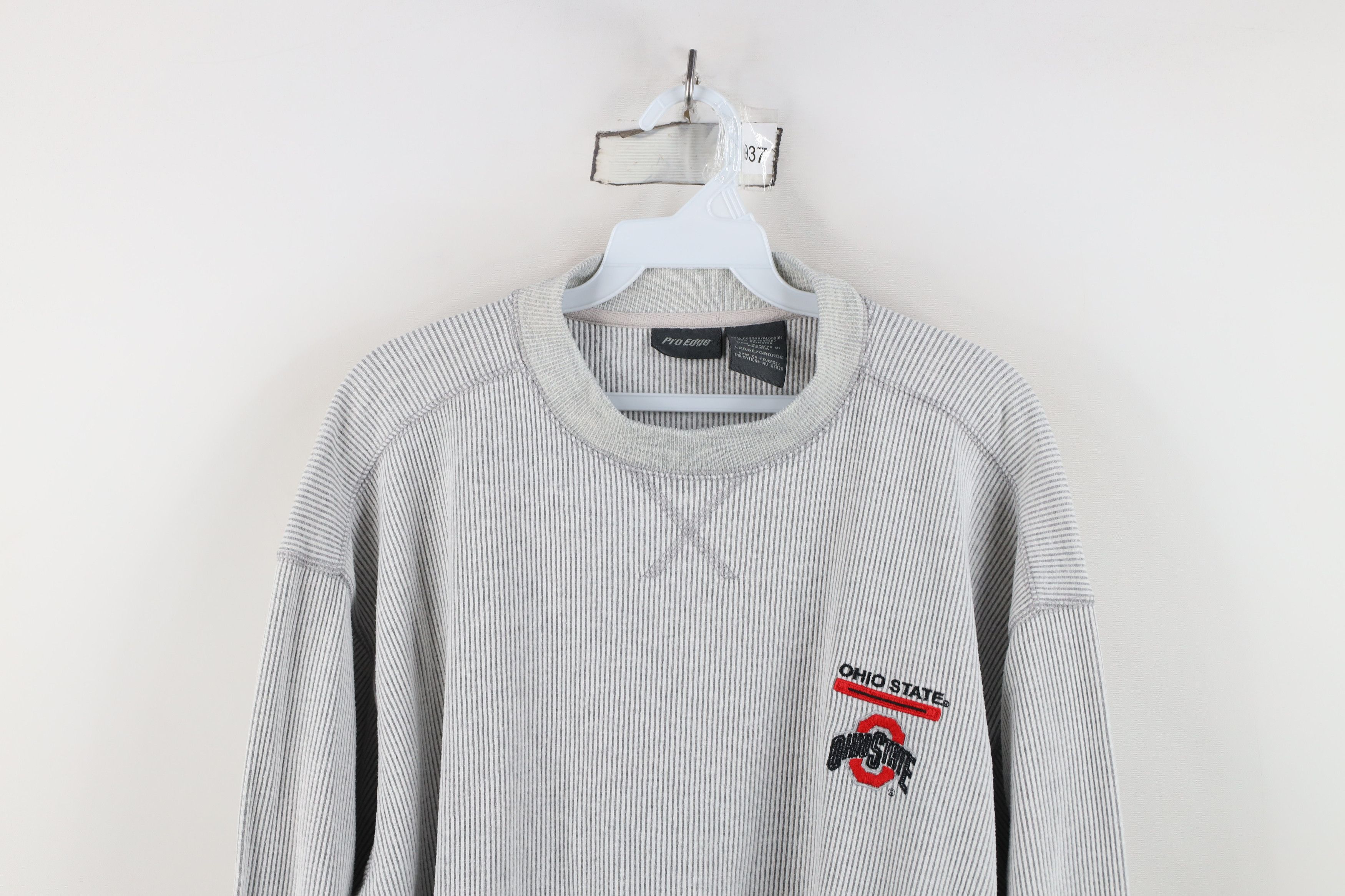 Vintage Vintage 90s State University Ribbed Knit Sweatshirt Gray Size US L / EU 52-54 / 3 - 2 Thumbnail