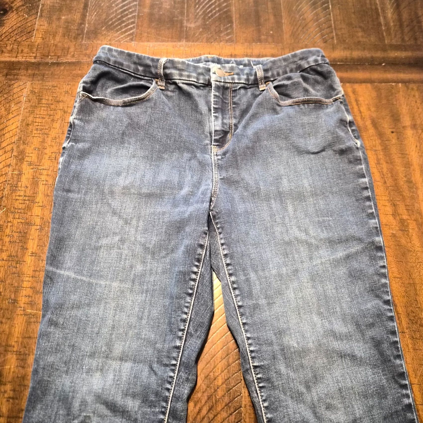 Vintage Chico's Jeans Slim Leg Ankle Stretch Blue Size 2 (12) Size 34" / US 12 / IT 48 - 2 Thumbnail