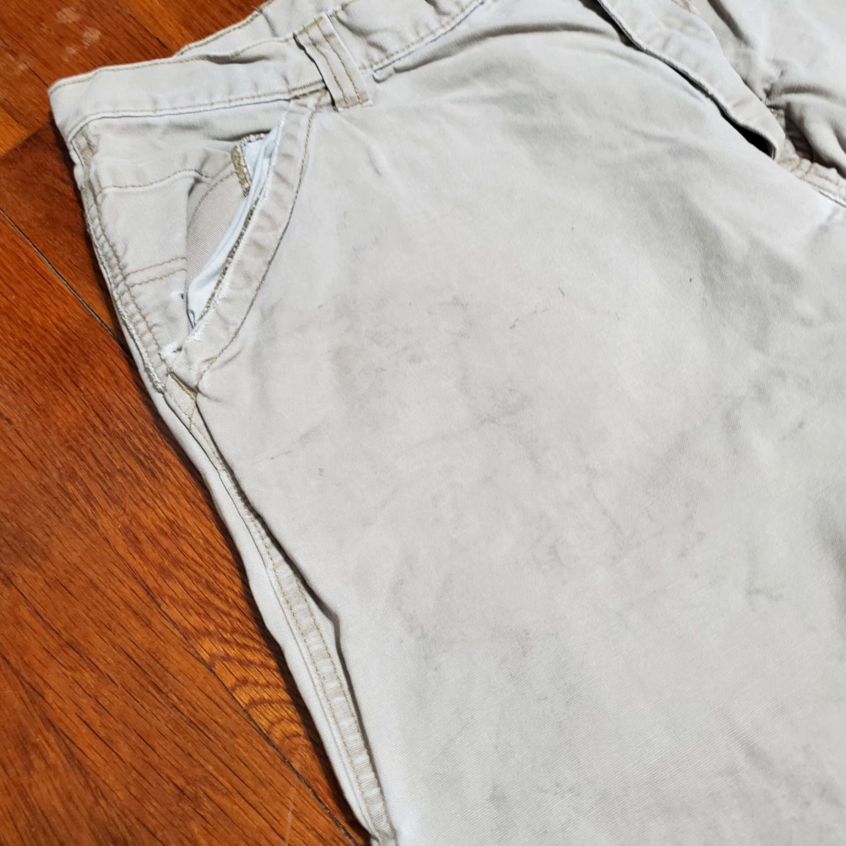 Old Navy VINTAGE Old Navy Pants Mens 40x32 Khaki Carpenter Baggy Carpent er Y2K 90s Punk Grunge Retro Logo Wide-Leg Relaxed Canvas Cotton Beige Size US 40 / EU 56 - 7 Thumbnail