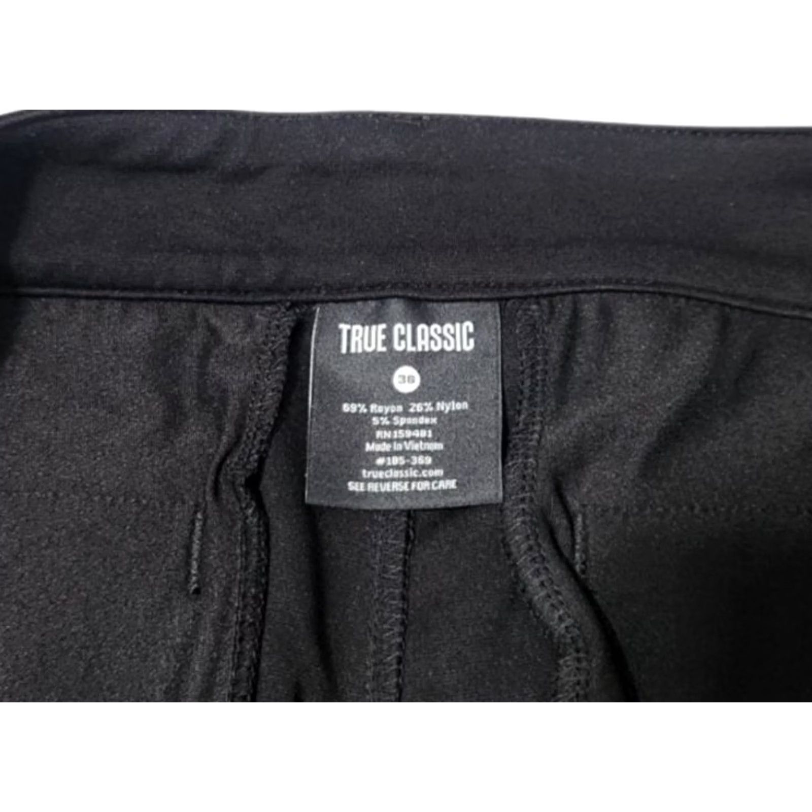 Vintage True Classic Mens Shorts Belted Chino Flat Front Black Pockets Size US 36 / EU 52 - 4 Thumbnail