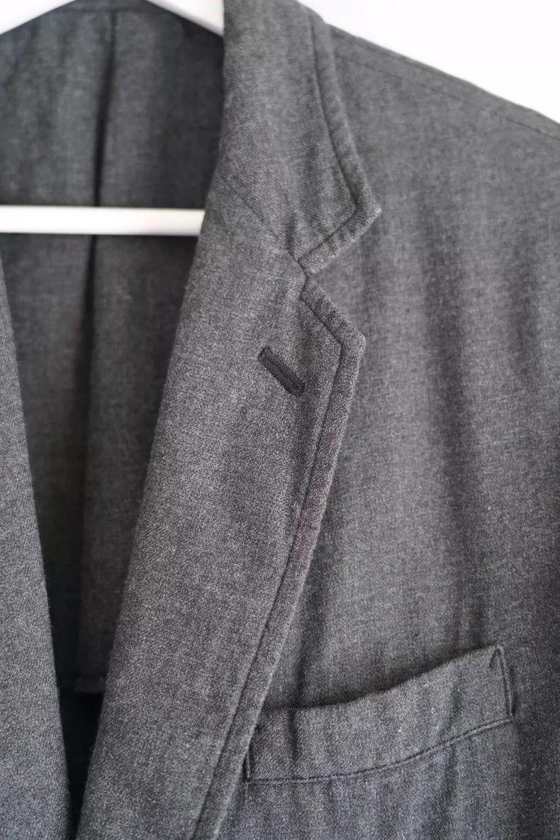 Yohji Yamamoto Yohji Yamamoto size 1 12aw asymmetric back grey suit 2501-N Size 38R - 3 Thumbnail