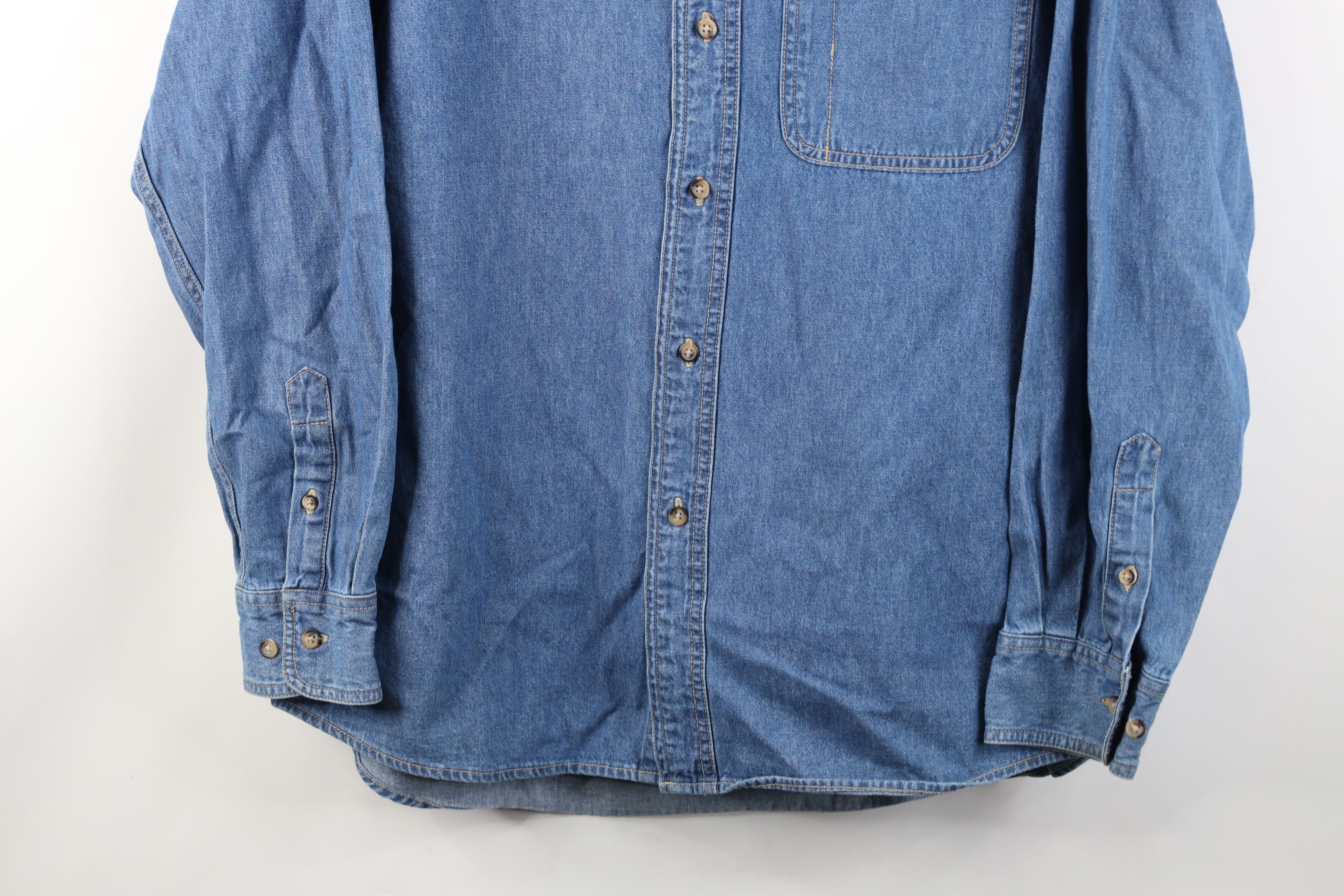 Vintage Vintage 90s John Deere Tractors Denim Button Down Shirt Size US S / EU 44-46 / 1 - 3 Thumbnail