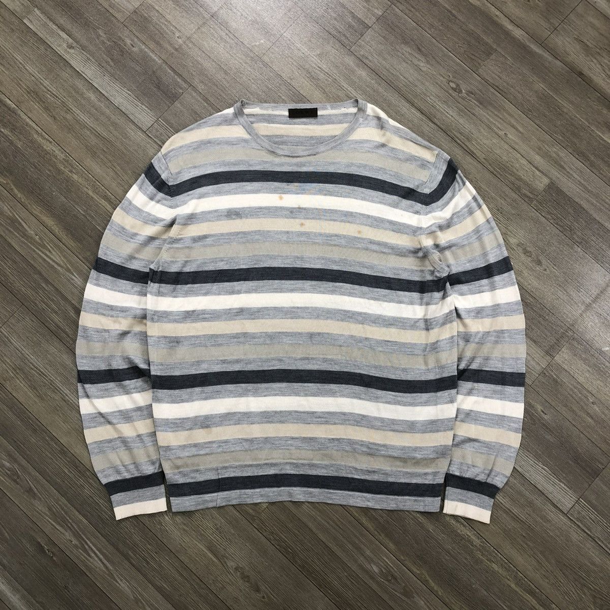 🇮🇹 1990s Loewe 3D Striped Multicolor Longsleeve Tee