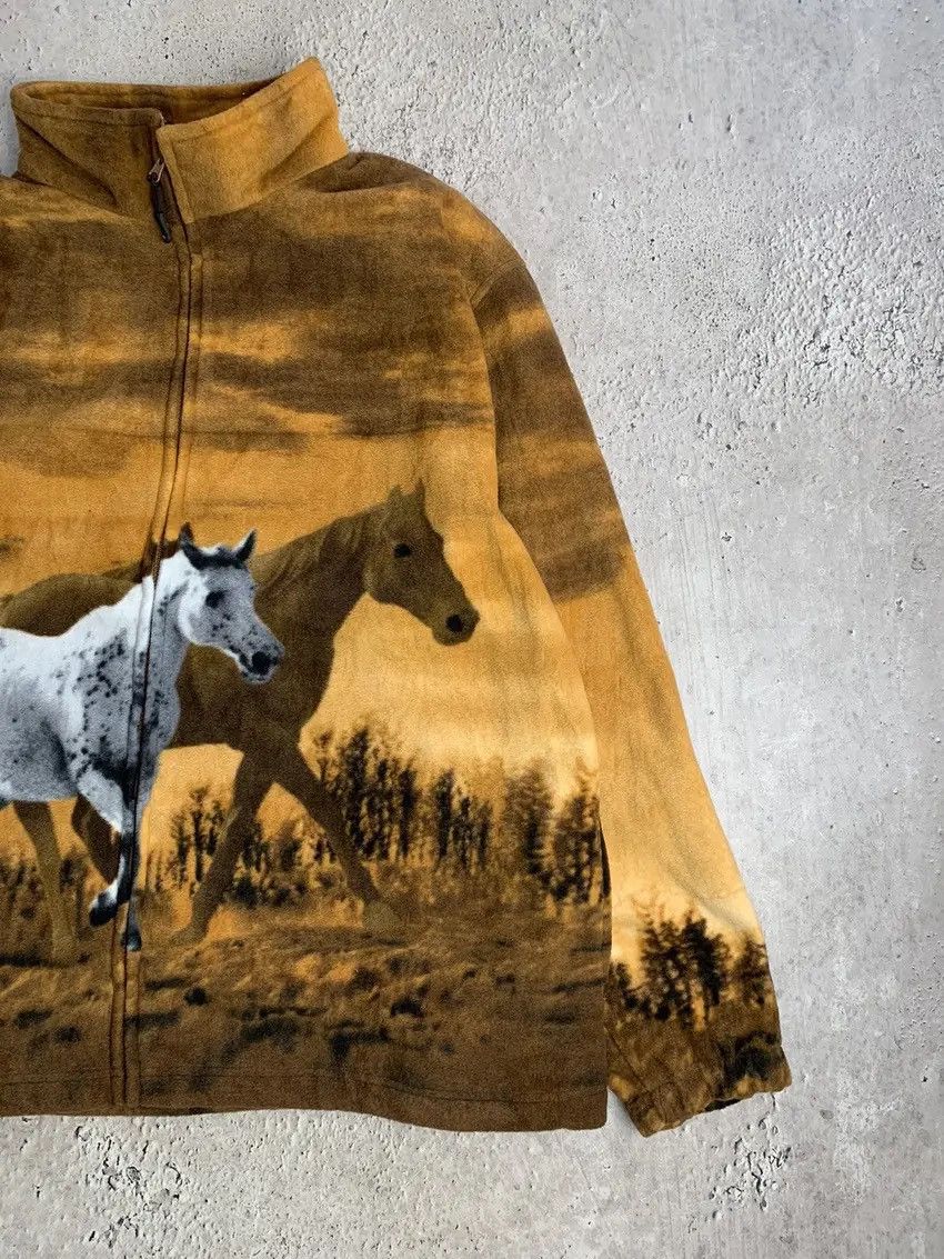 Japanese Brand Vintage Black Fullprint Wolf Zip Animals Fleece Jacket Size US XXL / EU 58 / 5 - 6 Thumbnail