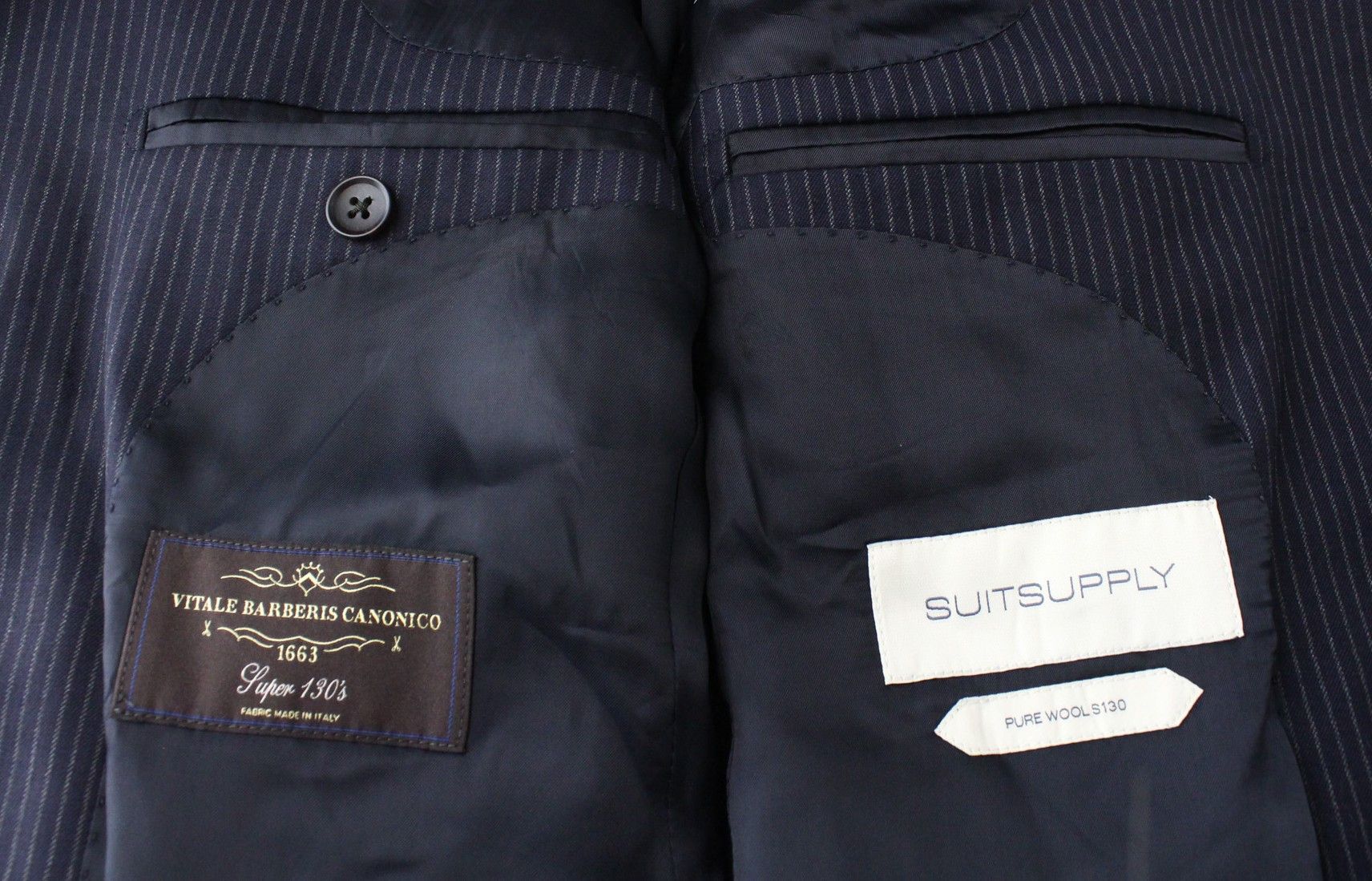 Suitsupply HAVANA JETTED UK36R Navy Wool S130 Suit 67802 Size 36R - 11 Thumbnail