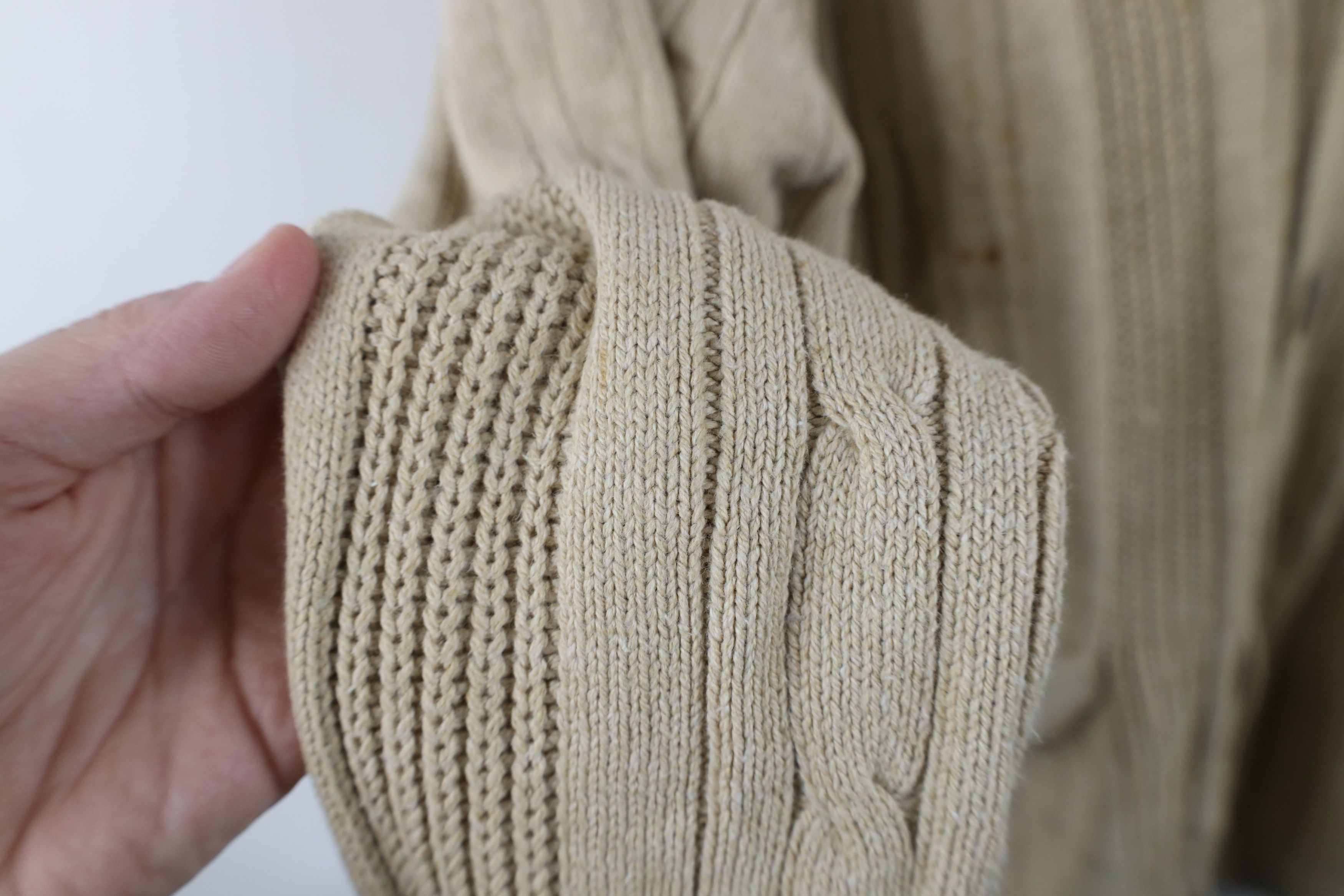 Vintage Vintage 90s Streetwear Chunky Cable Knit Cardigan Sweater Size US XL / EU 56 / 4 - 9 Thumbnail