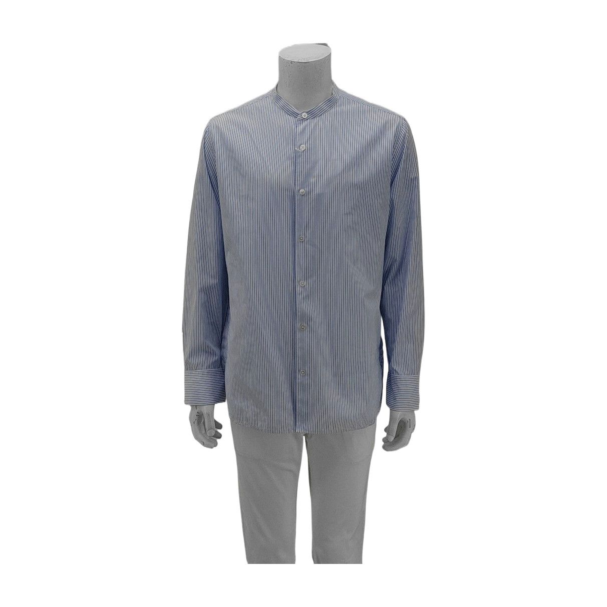 Louis Vuitton Louis Vuitton Striped Mandarin Collar Shirt L Size US L / EU 52-54 / 3 - 1 Thumbnail