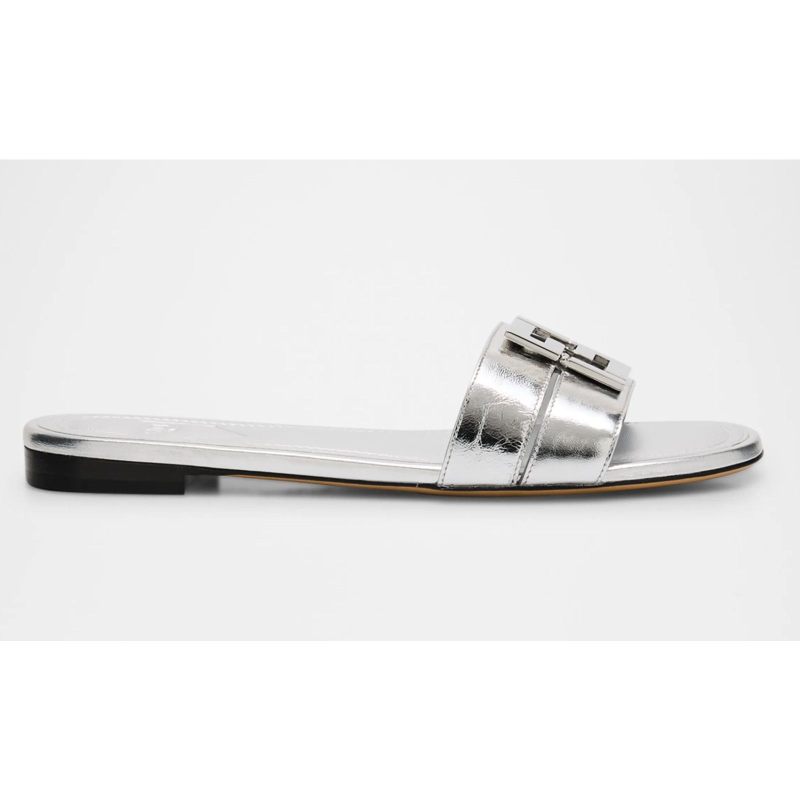 Fendi Fendi Fold Argento Silver FF Monogram Mule Slide Sandal 37 Size US 7 / IT 37 - 3 Thumbnail