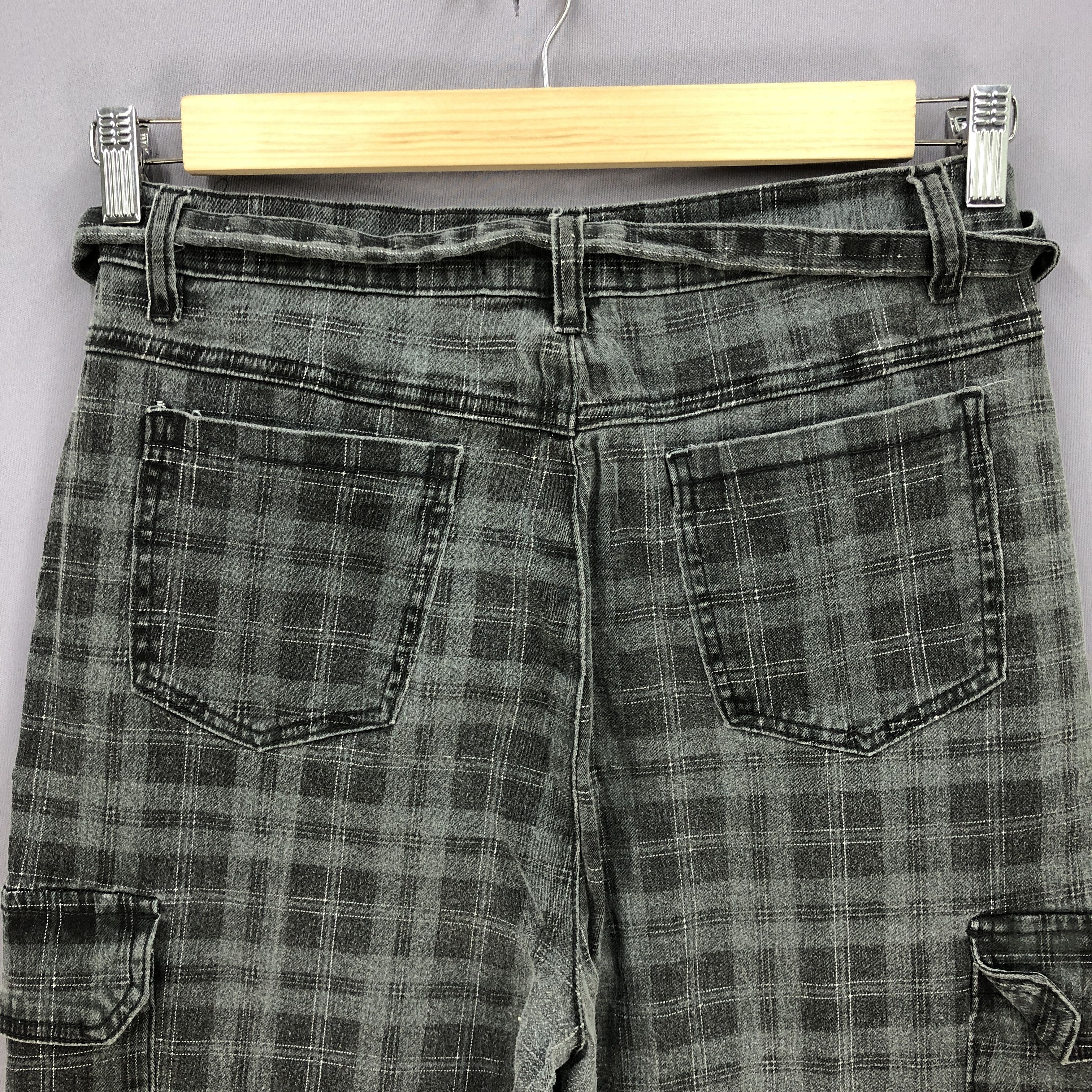 Japanese Brand Japanese Check Cargo Pants Punk Parachute Jogger Trousers Size US 30 / EU 46 - 5 Thumbnail