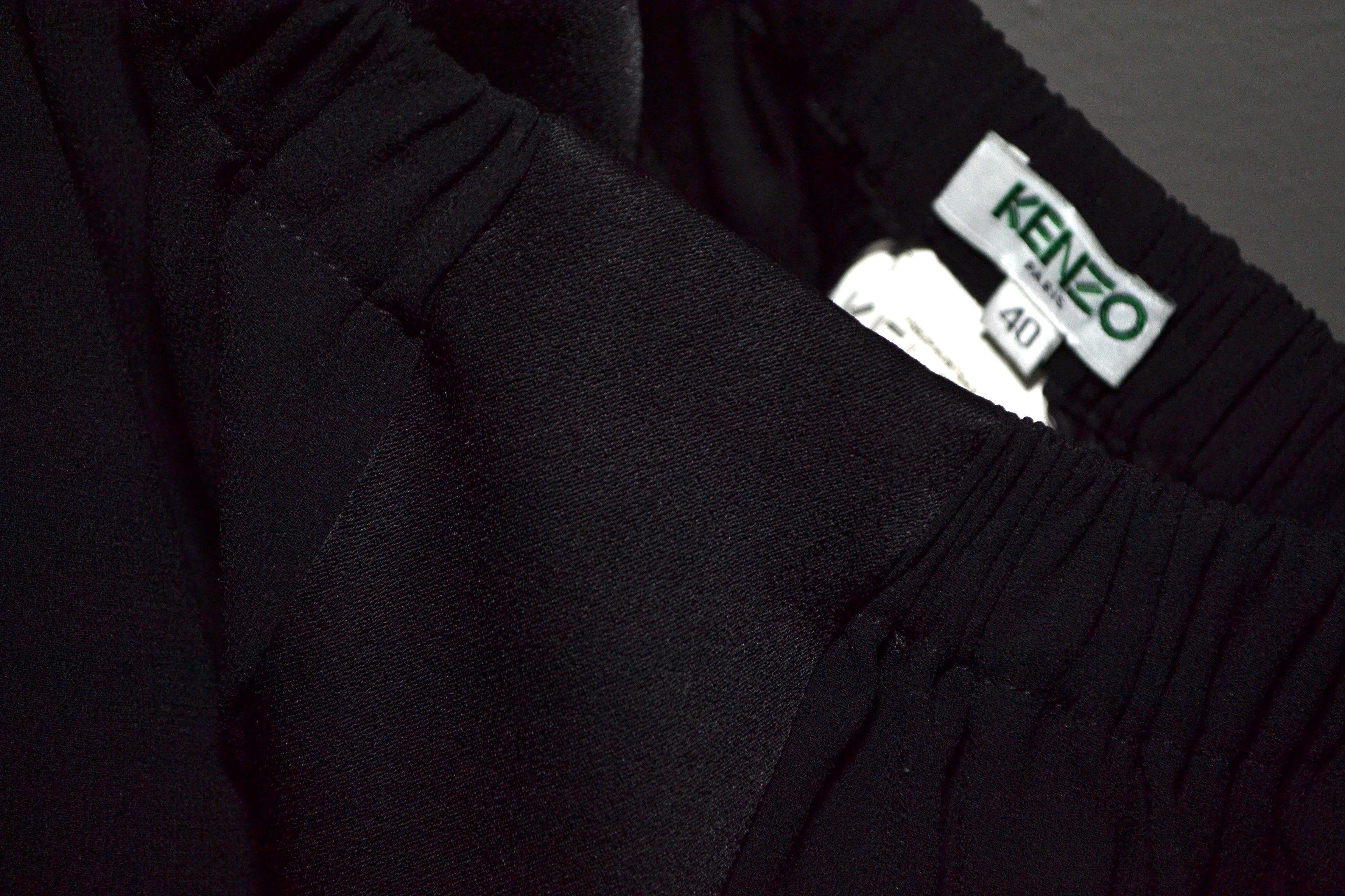 Kenzo Kenzo Black Casual Trousers Pants Women's 40 Side Stripe Size 27" / US 4 / IT 40 - 10 Thumbnail