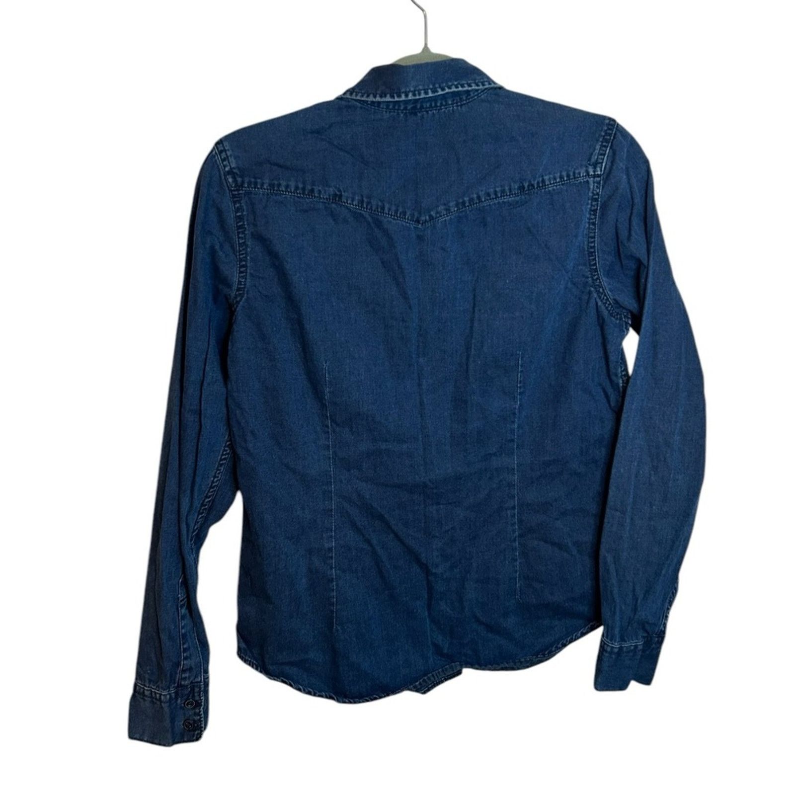 Gap Gap Dark Blue Denim Classic Western Shirt Size S / US 4 / IT 40 - 2 Thumbnail