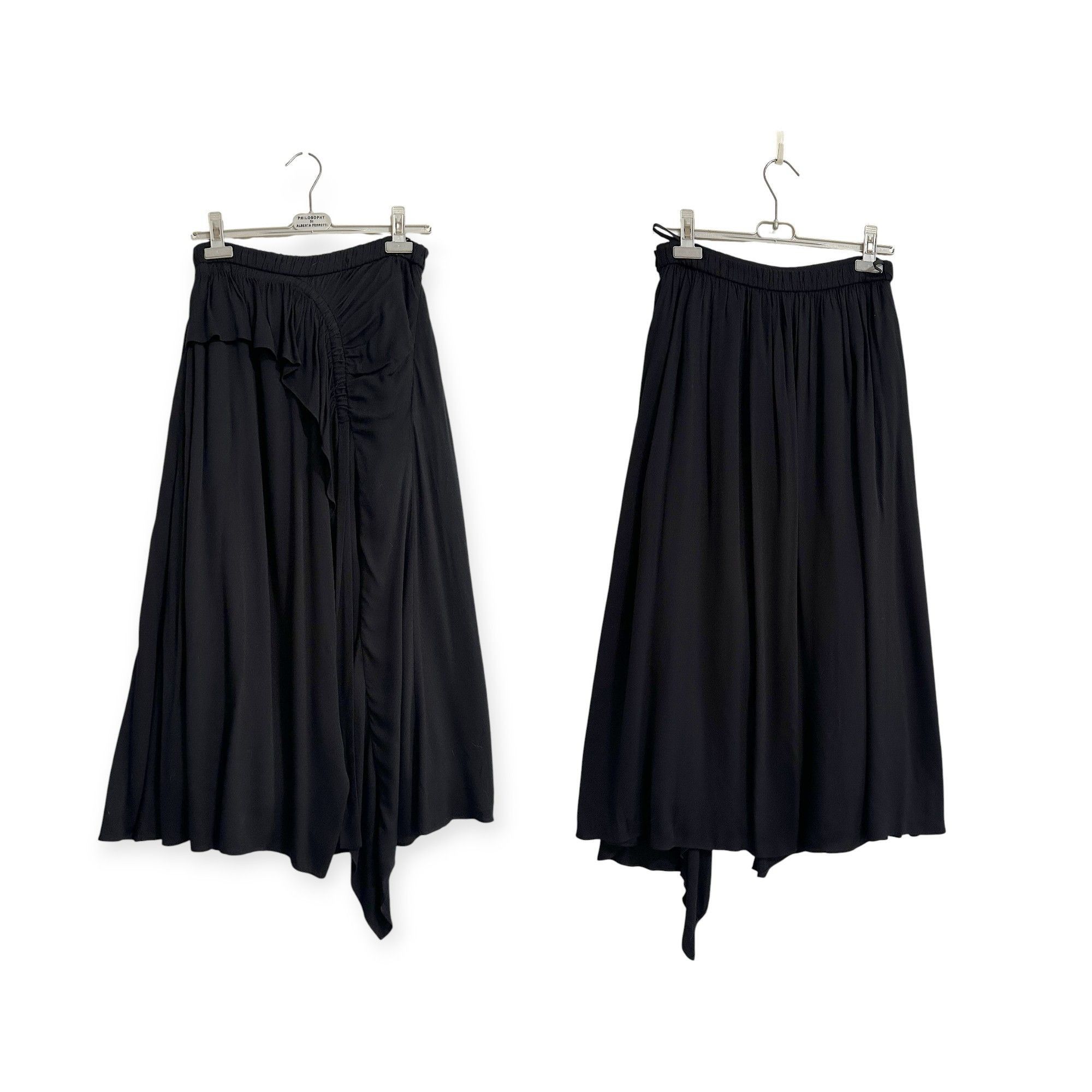 Ulla Johnson Ulla Johnson Sofia Ruffled Crepe Midi Skirt, Black, Size 4, Size 27" / US 4 / IT 40 - 14 Thumbnail