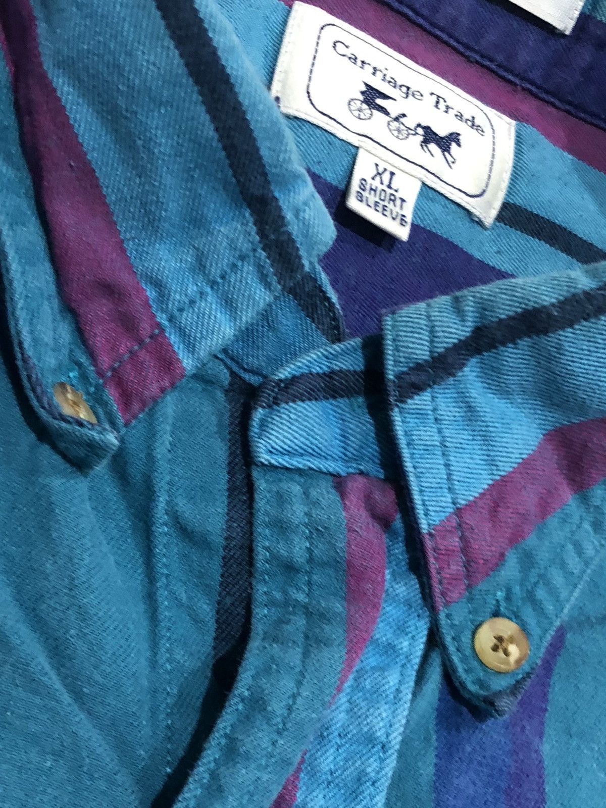 Arrow Vtg 90s Arrow Carriage Trade Striped Button Down Size US XL / EU 56 / 4 - 4 Thumbnail