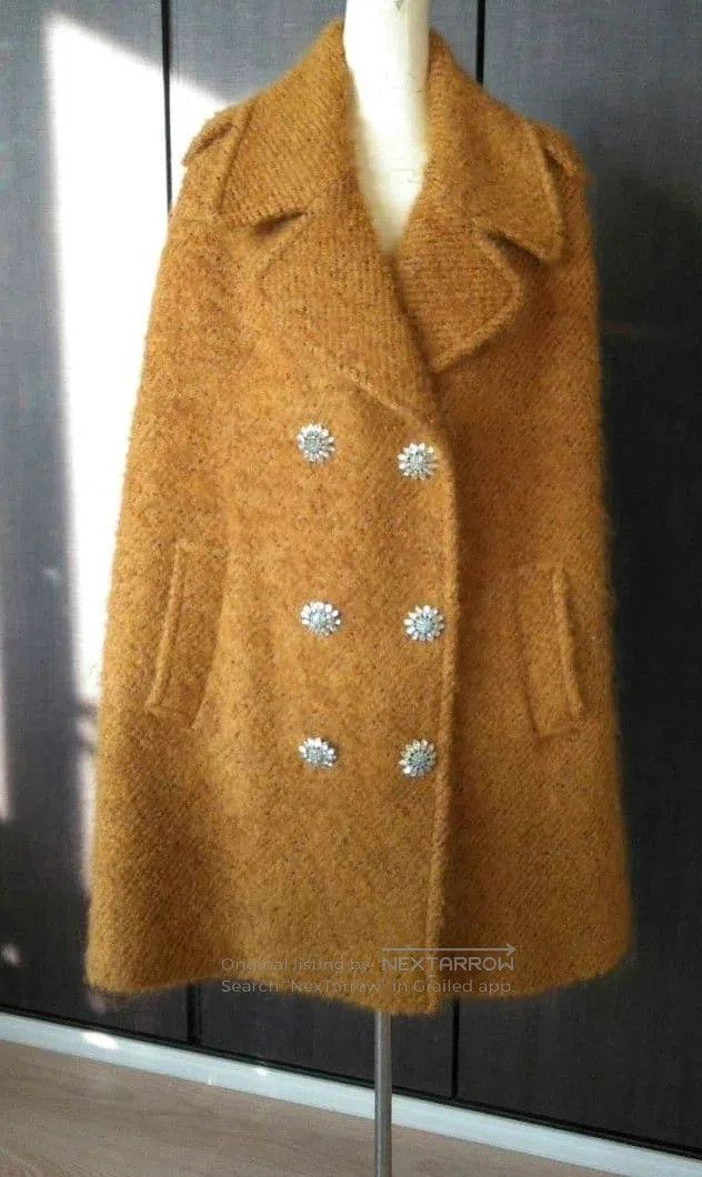 Other Valentino Double-breasted mohair wool cape coat Size XS / US 0-2 / IT 36-38 - 4 Thumbnail