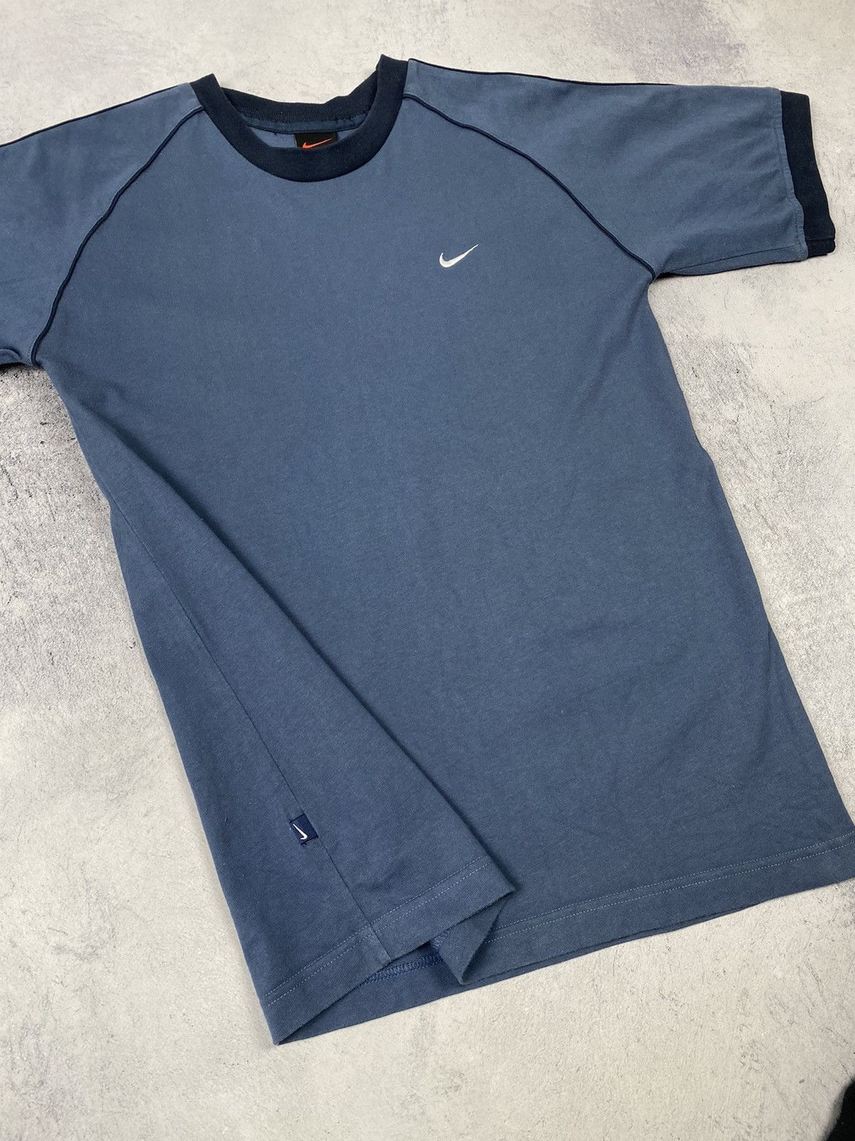 Nike × Vintage Vintage 00s Nike Swoosh Drill Tee Size US S / EU 44-46 / 1 - 7 Thumbnail