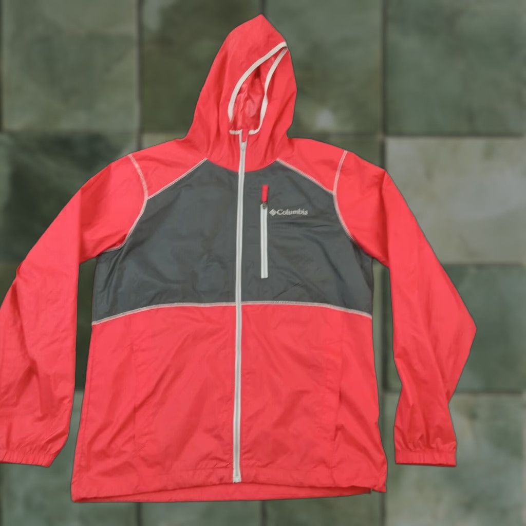 Vintage Columbia Mens Small Windbreaker Jacket Red Hooded Full Zip Size US S / EU 44-46 / 1 - 1 Thumbnail