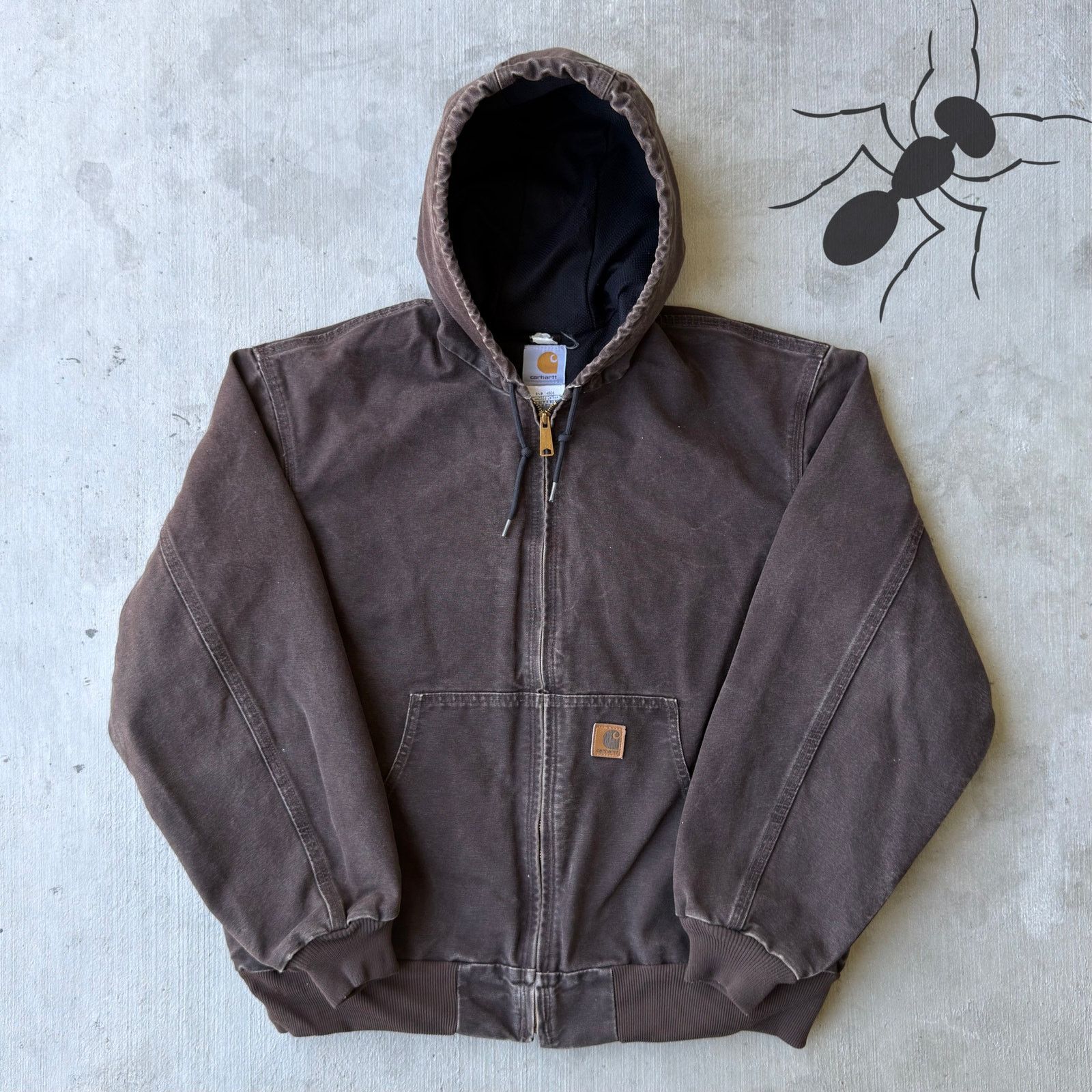 Carhartt × Vintage Carhartt J25 DKB brown active hooded work wear jacket Size US XL / EU 56 / 4 - 1 Thumbnail