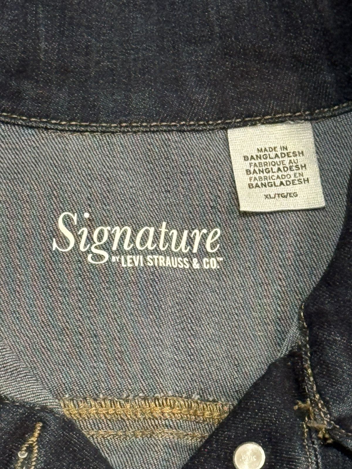 Levi's × Levi's Vintage Clothing Signature by Levi Strauss Lady Trucker Jacket SZ XL Med Blue Size XL / US 12-14 / IT 48-50 - 14 Thumbnail