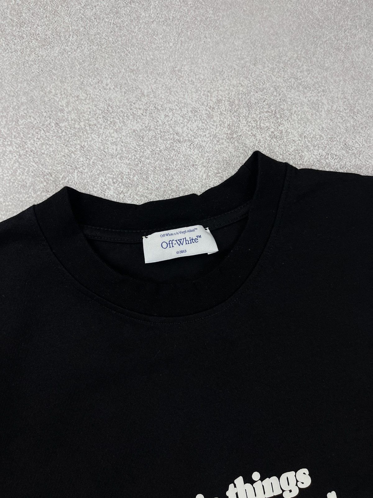 Off-White Off-White Logo Cotton T-Shirt Black Size L Size US L / EU 52-54 / 3 - 3 Thumbnail