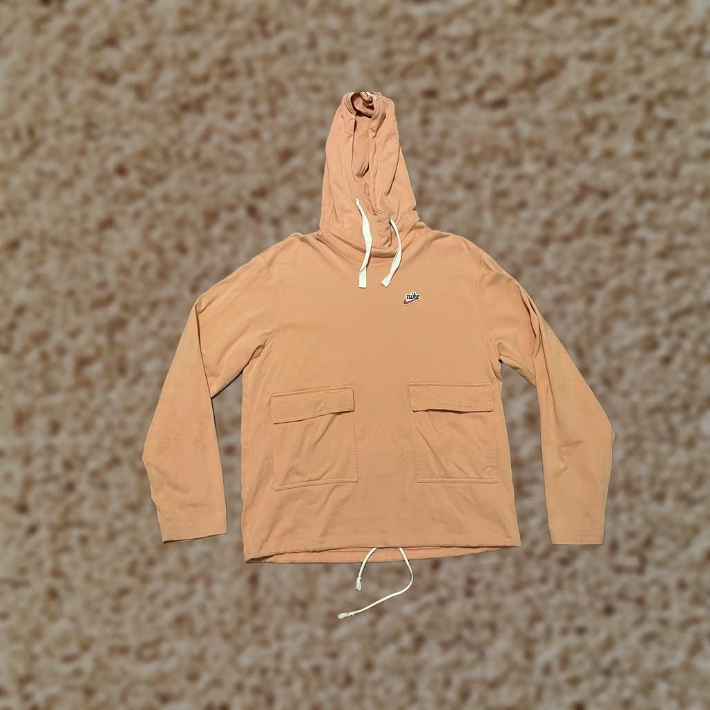 Nike Nike Sportswear Heritage Essentials Knit Pullover Hoodie Sweatshirt Men's M Orange Size US M / EU 48-50 / 2 - 1 Thumbnail