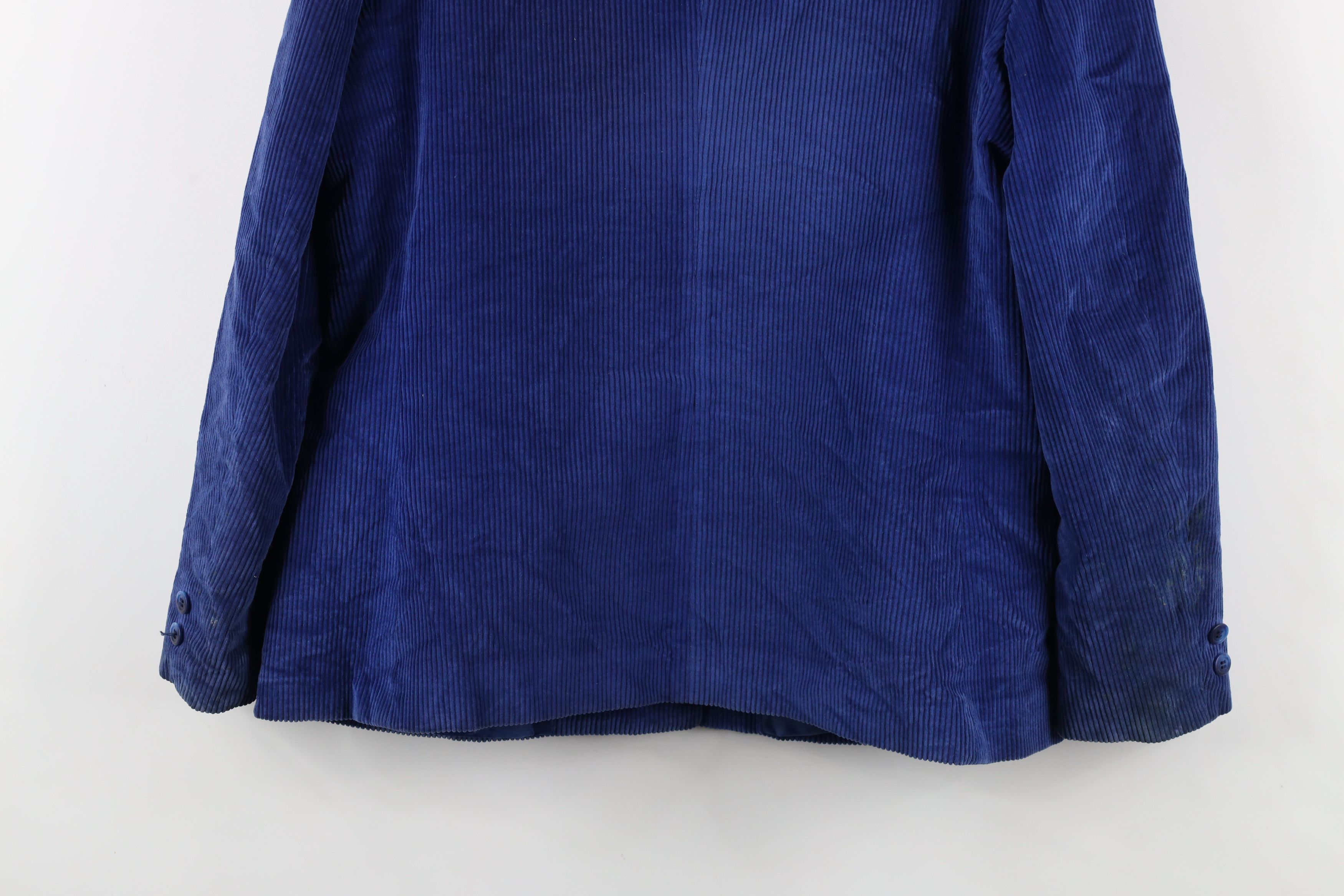 Vintage Vintage 90s Streetwear Corduroy Blazer Jacket Blue Japan Size XXL / US 16-18 / IT 52-54 - 15 Thumbnail