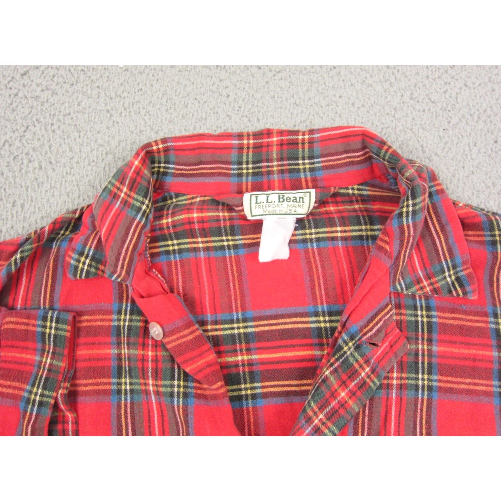 Vintage LL Bean Shirt Adult XL Red Plaid Button Up Made in USA Pajama Sleep Mens Size US XL / EU 56 / 4 - 5 Thumbnail