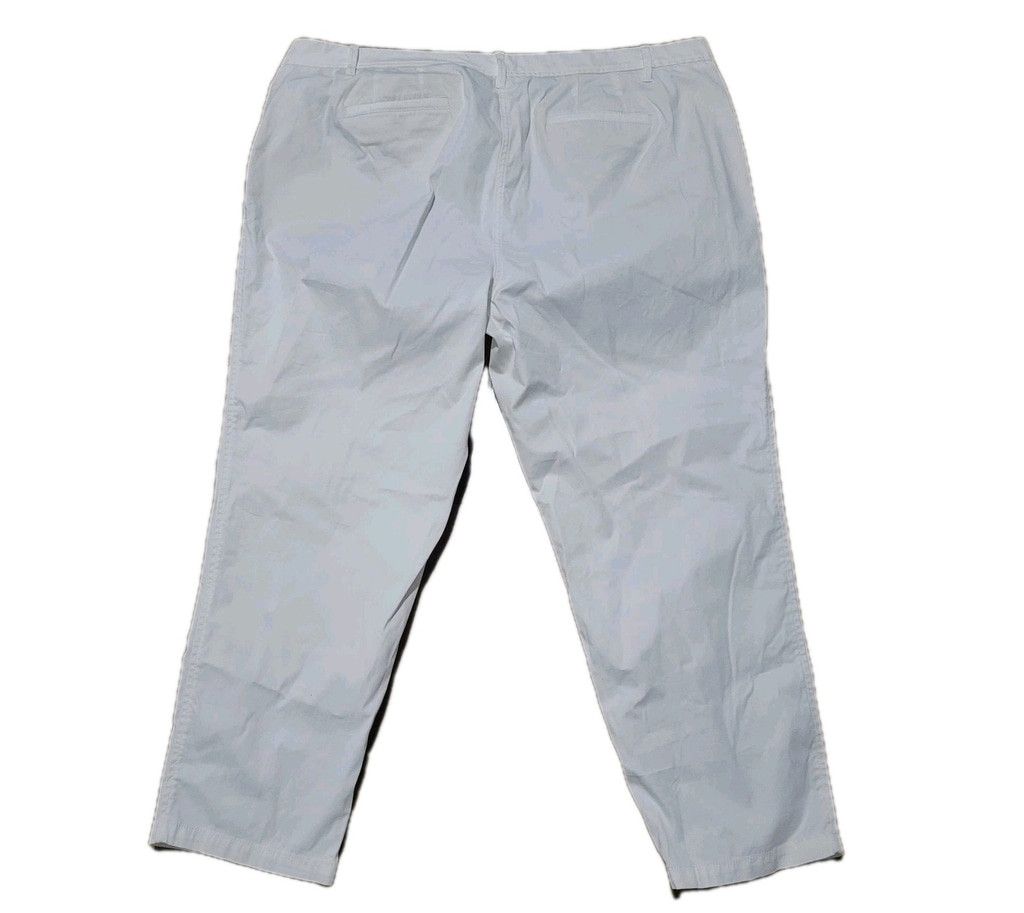 Talbots Talbots Women's Relaxed Chino White Stretch Pants 20WP Waist Size 42" / US 20 - 6 Thumbnail