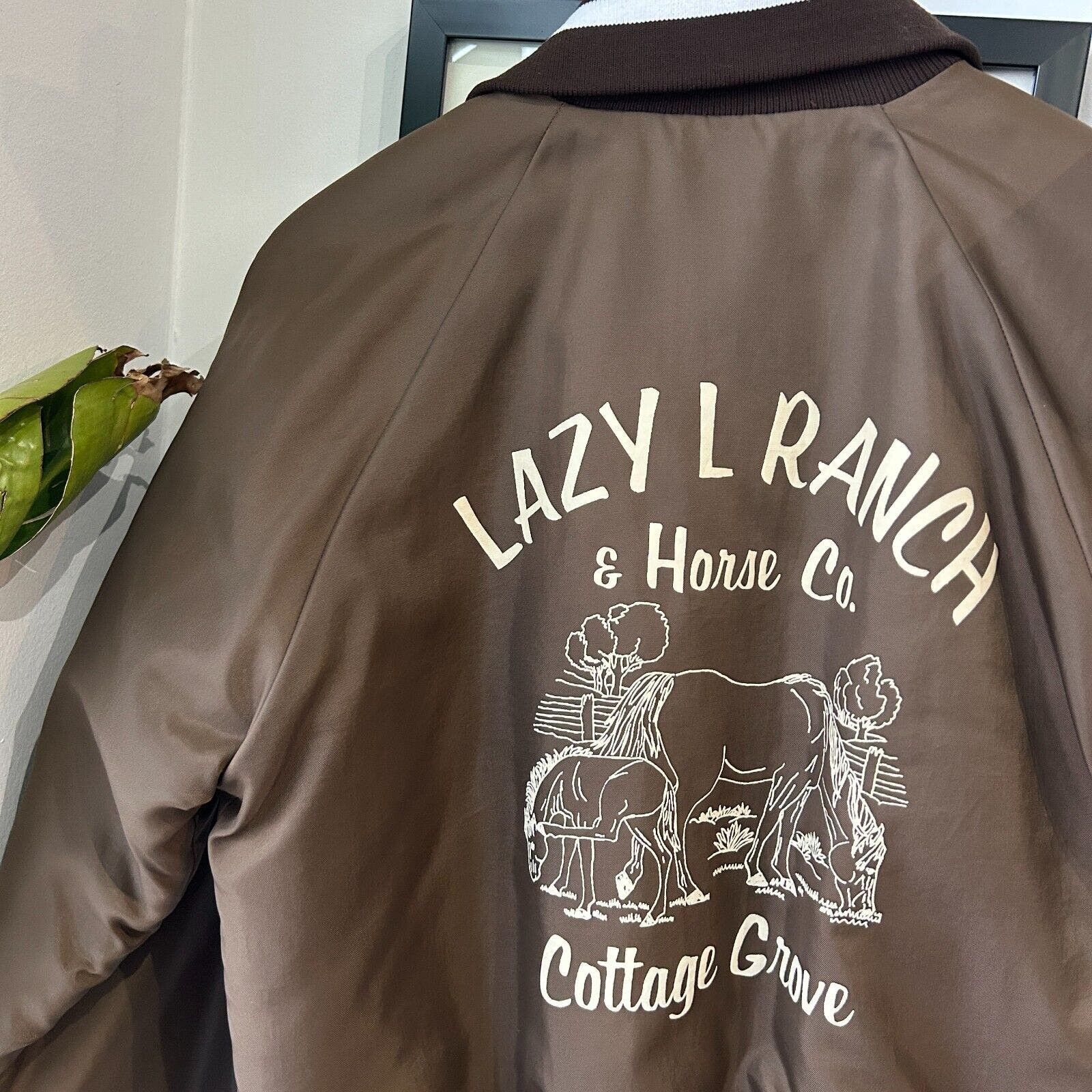 Vintage VINTAGE 90s | Lazy Ranch & Horse Co Bomber Jacket sz S Size US S / EU 44-46 / 1 - 2 Thumbnail