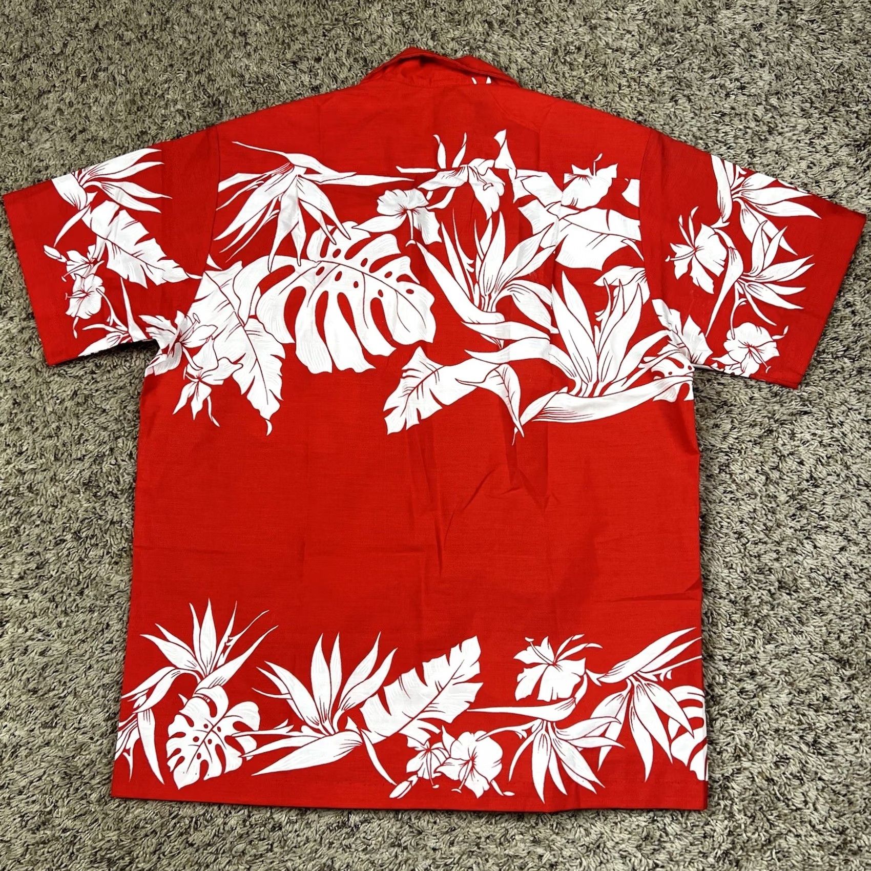Vintage VINTAGE Shoreline Hawaii Beach Shirt Mens L Red White Floral Button Up Size US L / EU 52-54 / 3 - 3 Thumbnail
