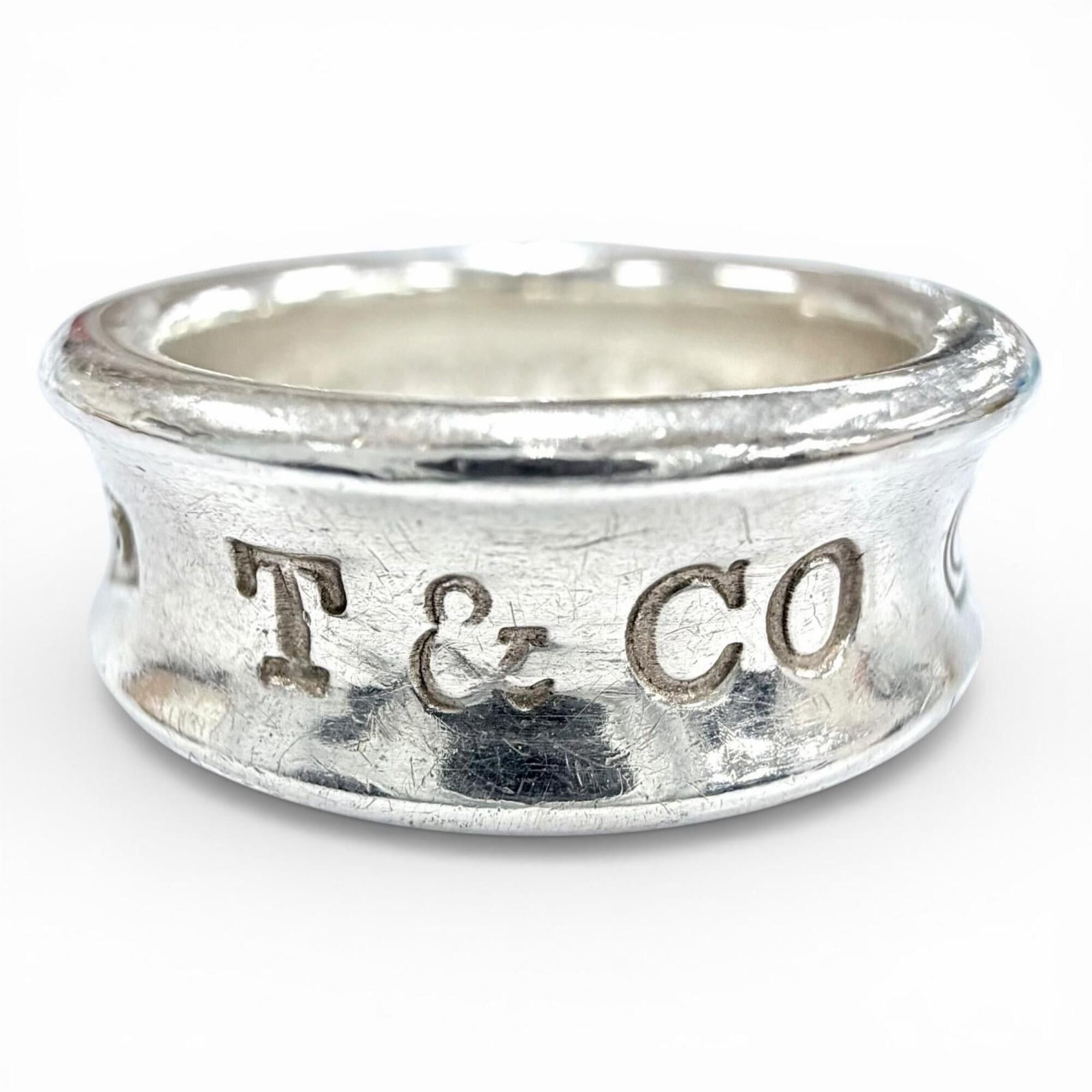 Tiffany & Co. TIFFANY&Co. Tiffany 1837 Narrow Ring Medium 925 Current Model Accessory Silver Weight 6.9g Women's Size ONE SIZE - 1 Thumbnail