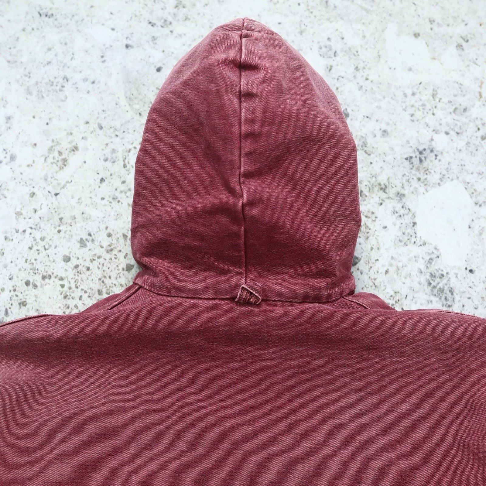THRASHED Vintage Carhartt J68 CRI Crimson Faded Red Jacket